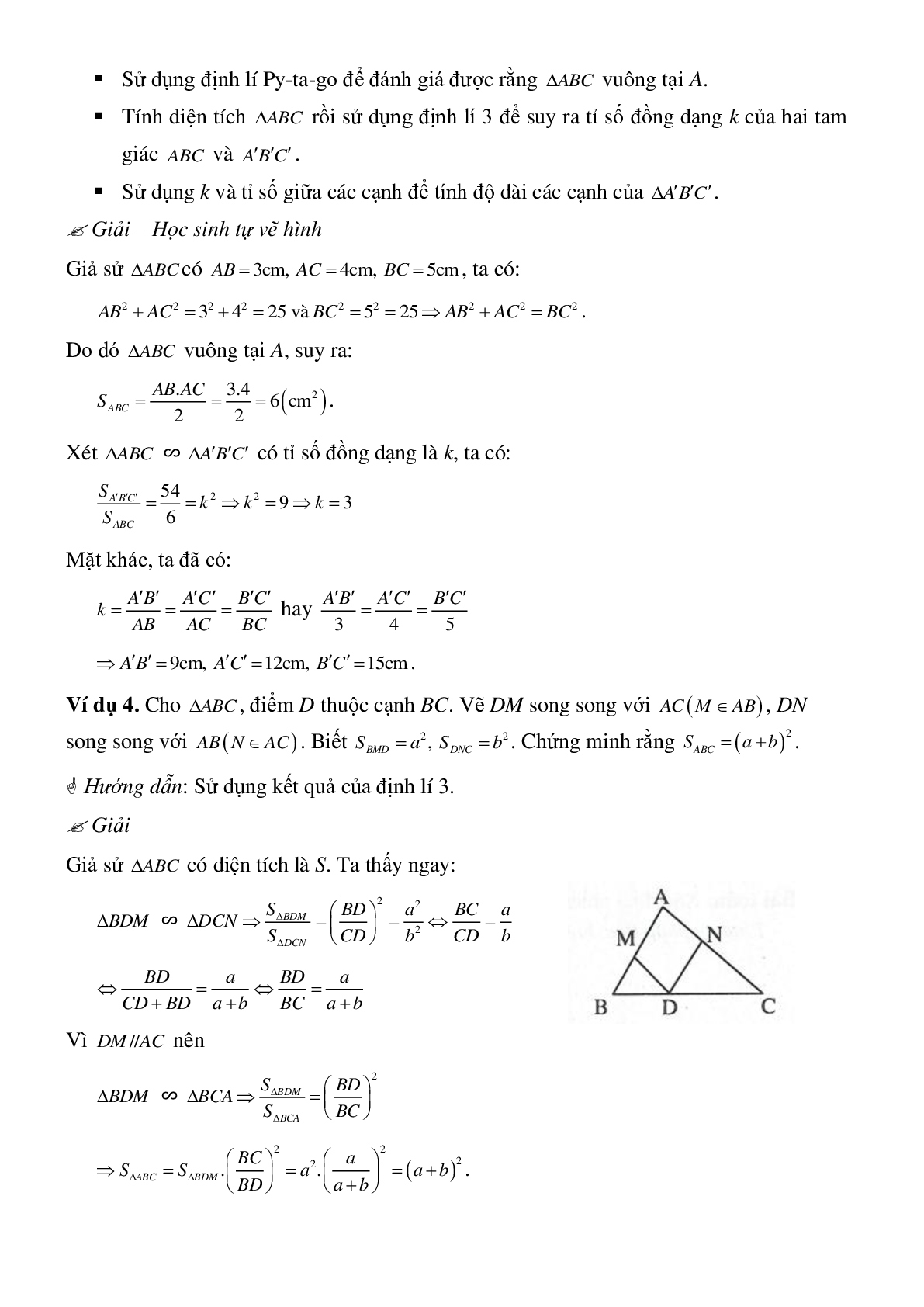 50 Bài tập Các trường hợp đồng dạng của tam giác vuông (có đáp án)- Toán 8 (trang 6)