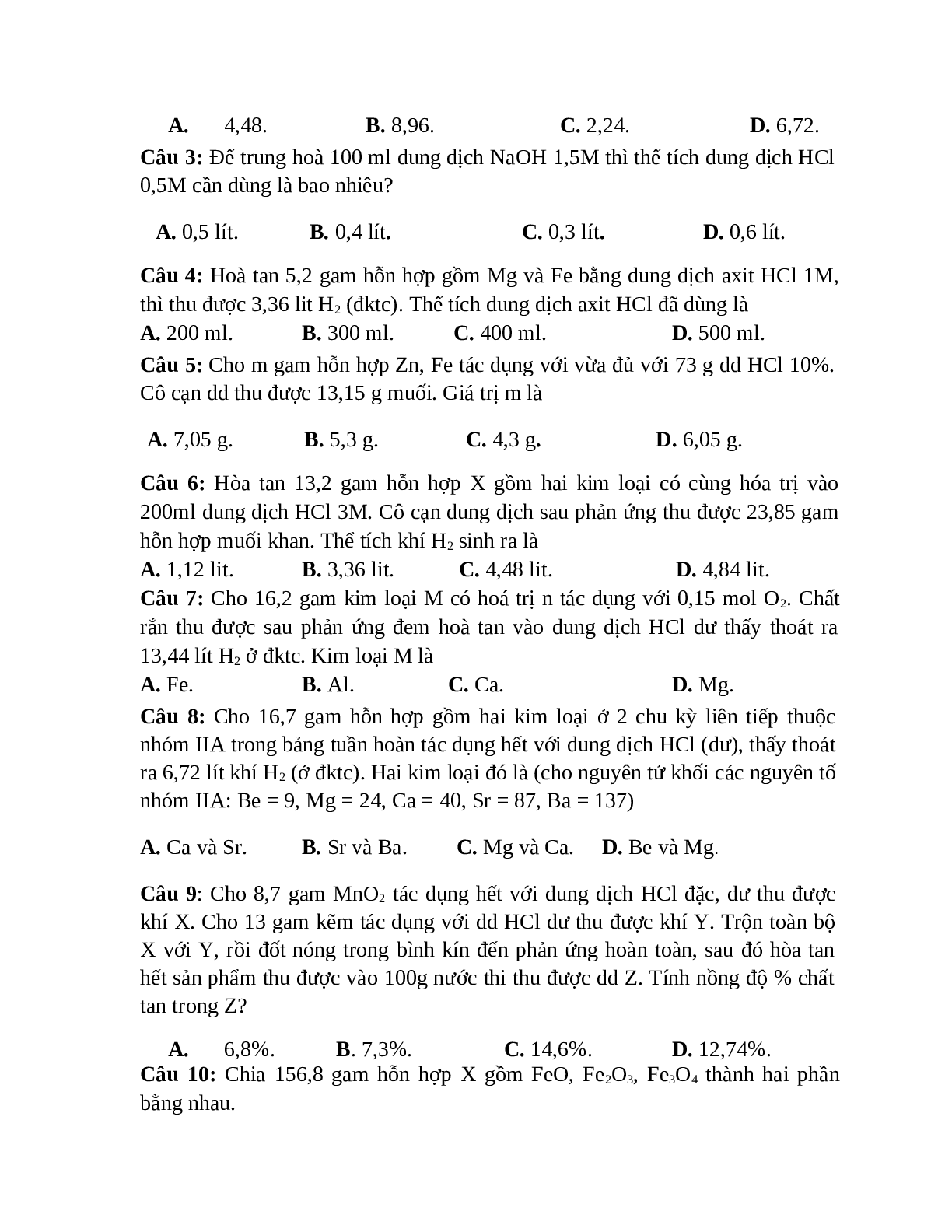 20 câu trắc nghiệm chuyên đề nhóm halogen ( đề 1) (trang 3)