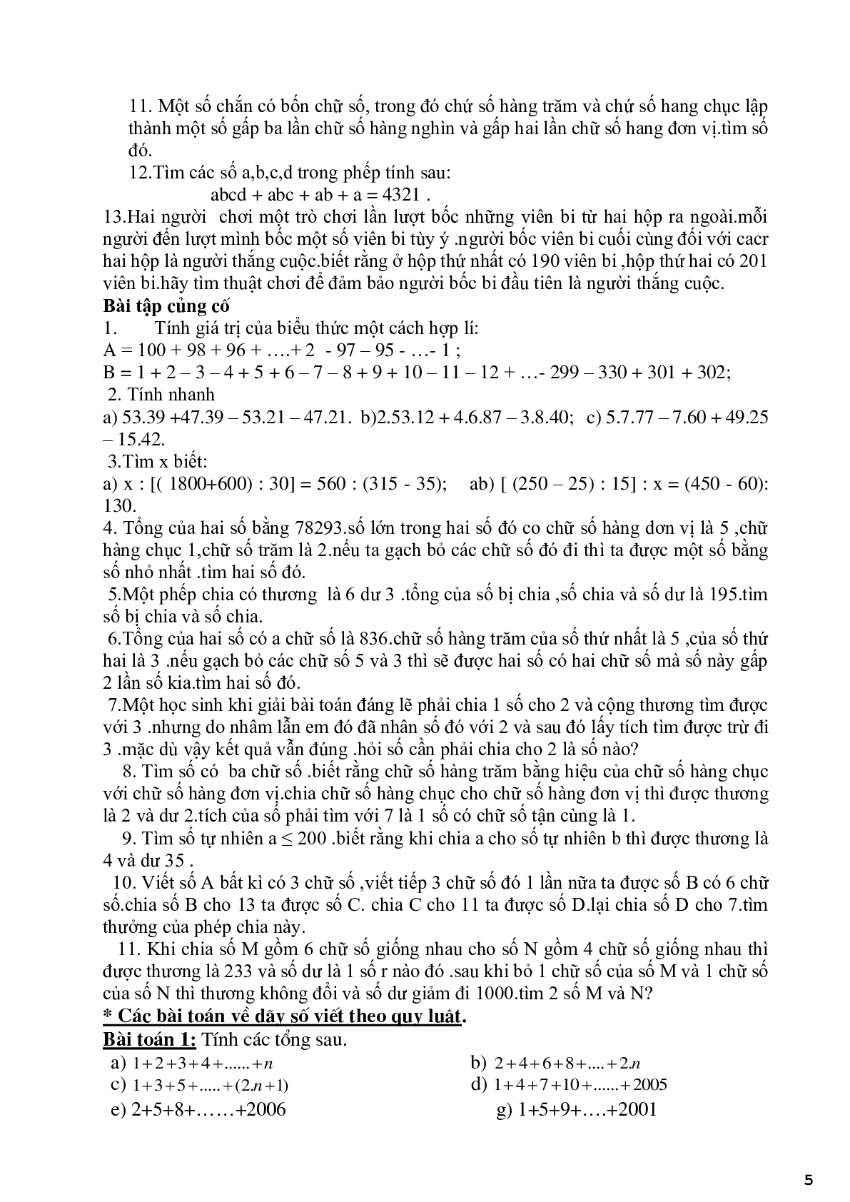 Các phép toán trong N (trang 5)