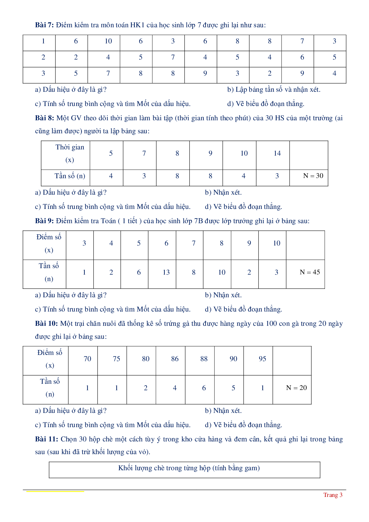 Hướng dẫn ôn thi học kỳ II Toán 7 (trang 3)