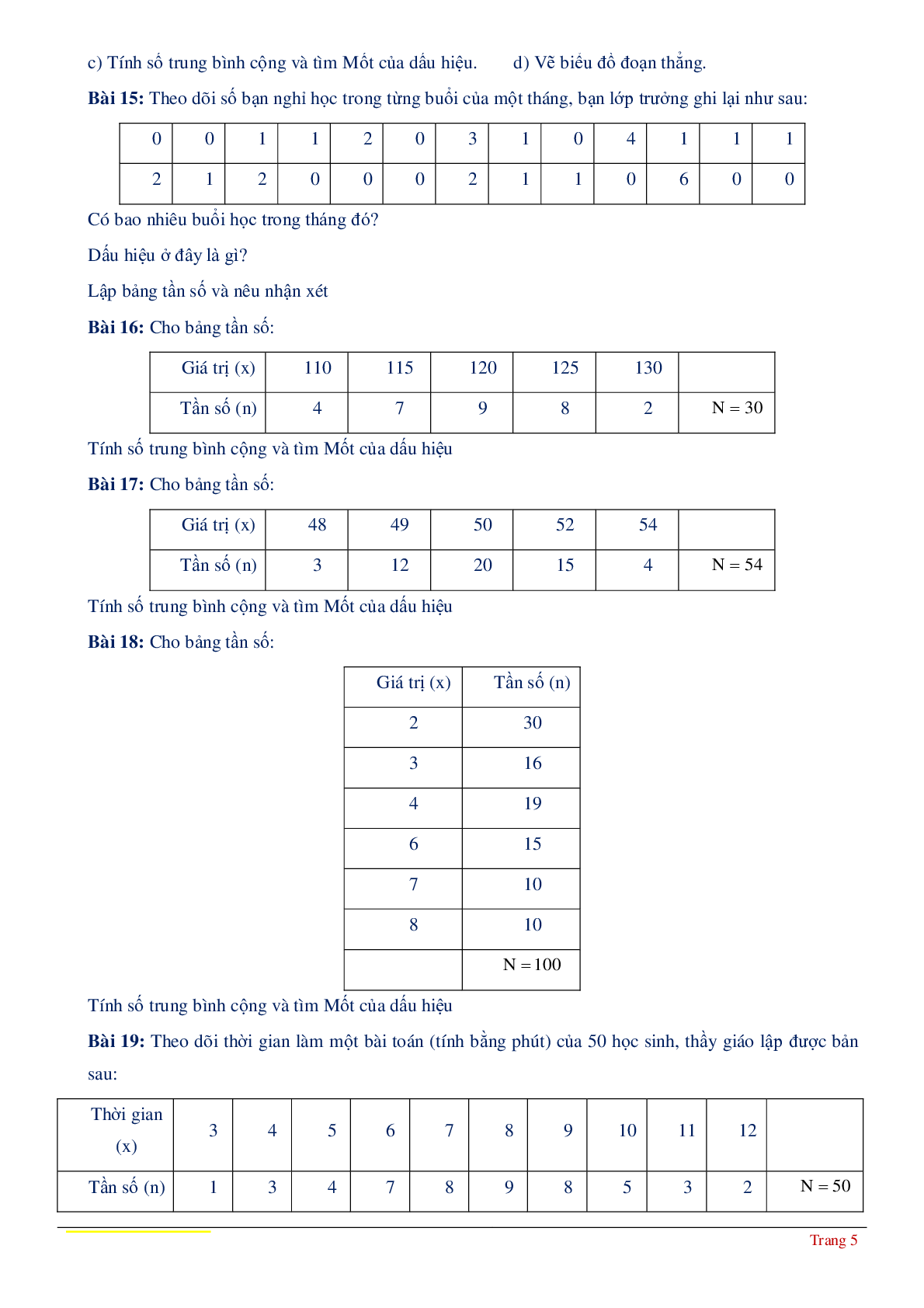 Hướng dẫn ôn thi học kỳ II Toán 7 (trang 5)