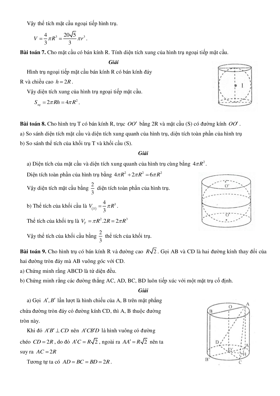 Mặt trụ - Hình trụ - Khối trụ - Ôn thi THPT QG môn toán (trang 7)