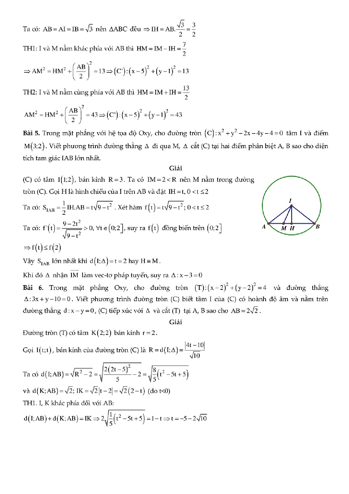 51 bài toán Đường tròn trong chuyên đề Hình học phẳng (trang 3)