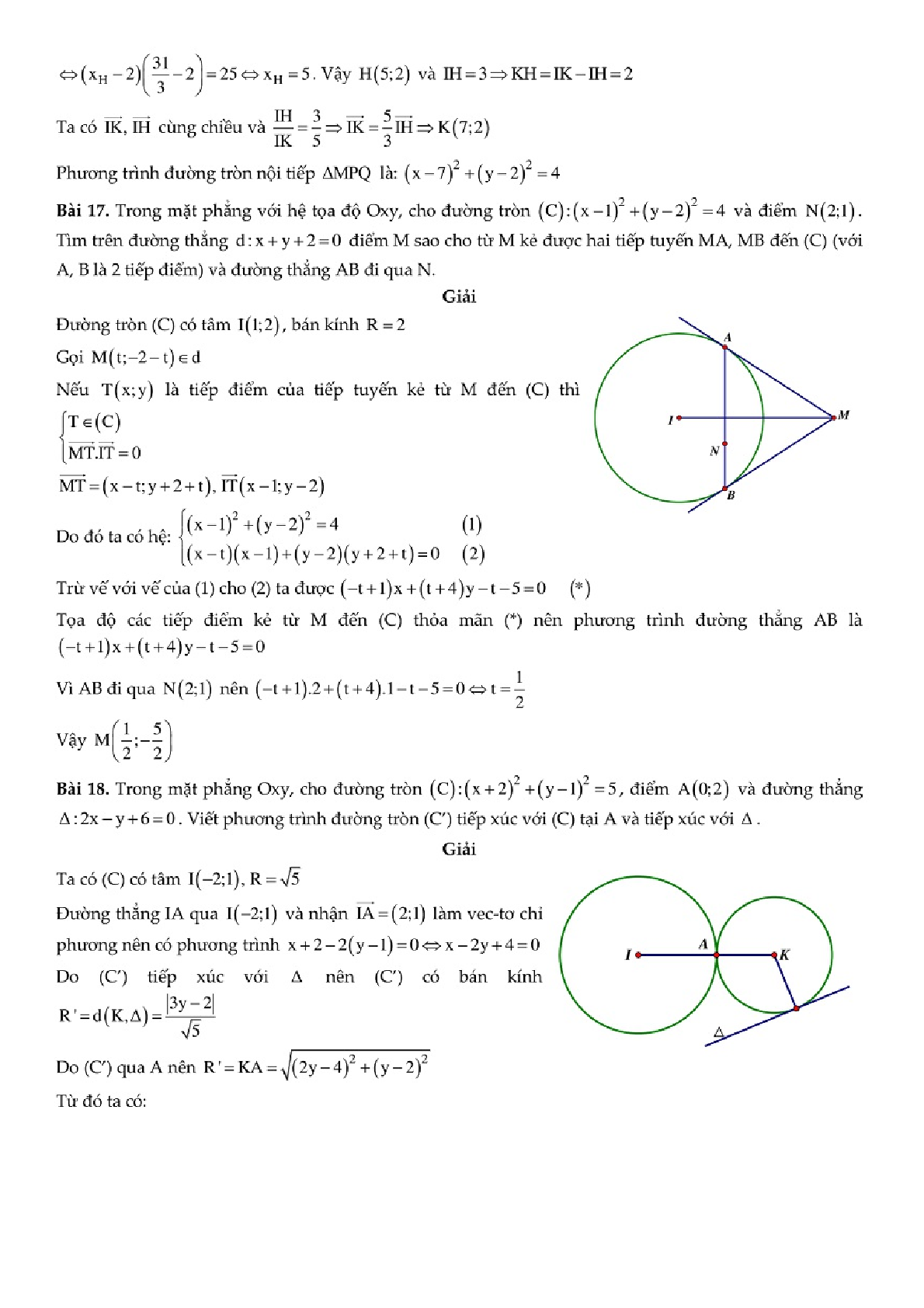 51 bài toán Đường tròn trong chuyên đề Hình học phẳng (trang 9)