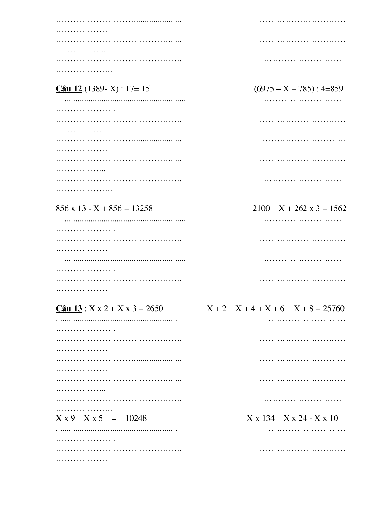 Dạng toán tìm X môn Toán lớp 4 (trang 9)