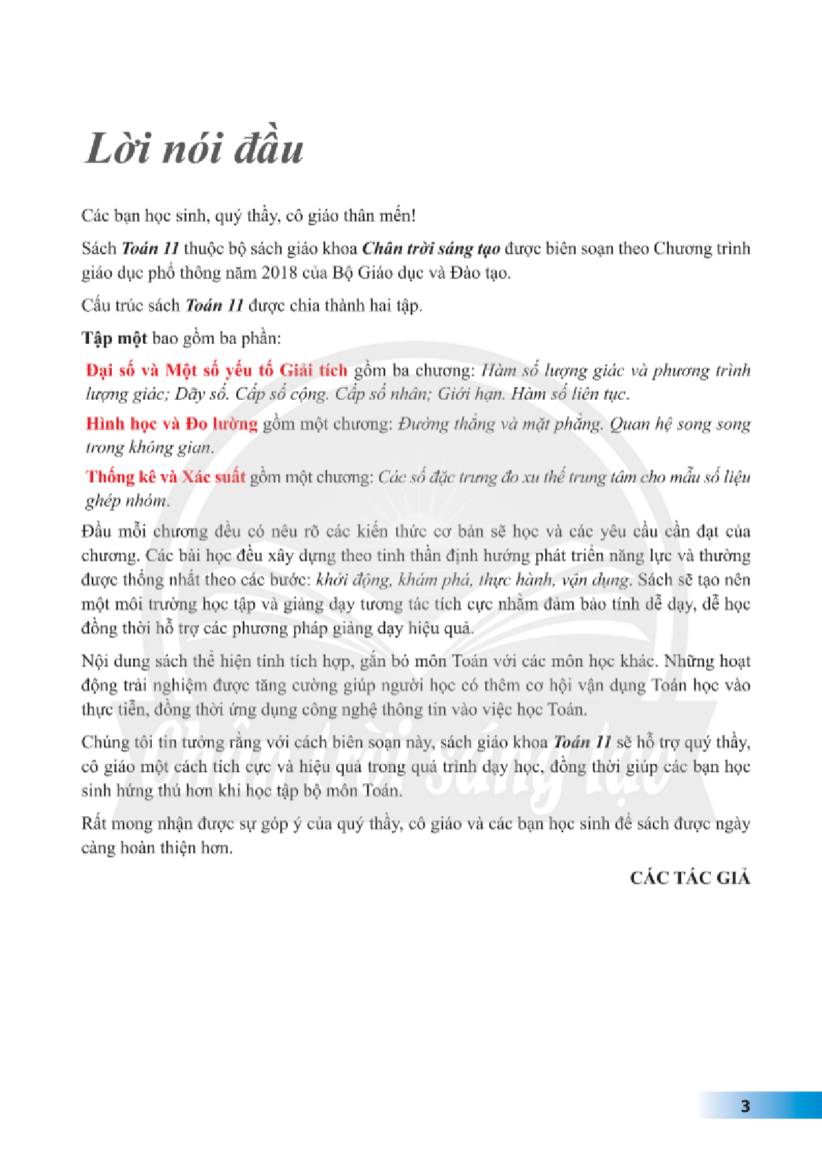 Toán lớp 11 Tập 1 Chân trời sáng tạo pdf (trang 5)