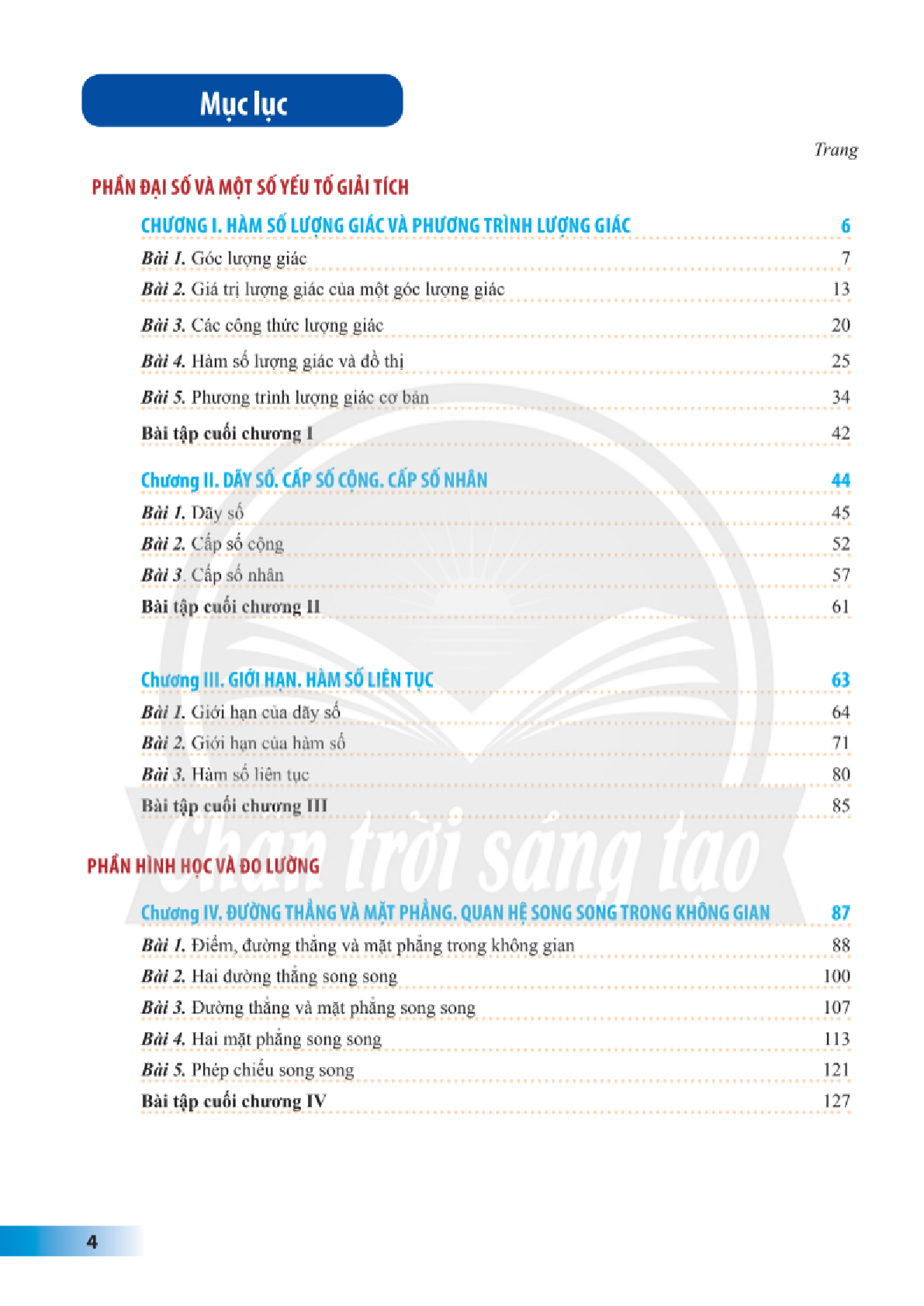 Toán lớp 11 Tập 1 Chân trời sáng tạo pdf (trang 6)