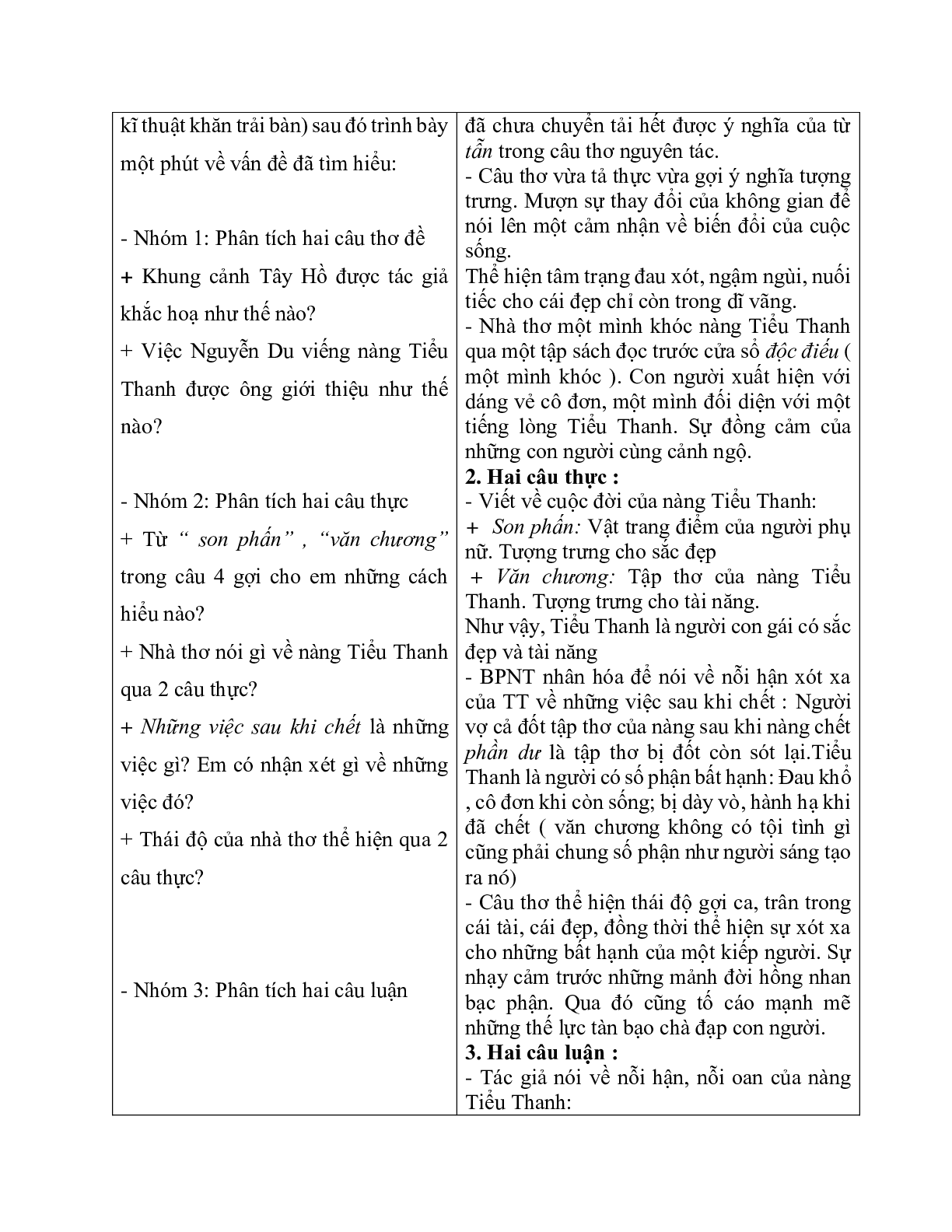Giáo án ngữ văn lớp 10 Tiết 40: Đọc tiểu thanh kí (trang 3)