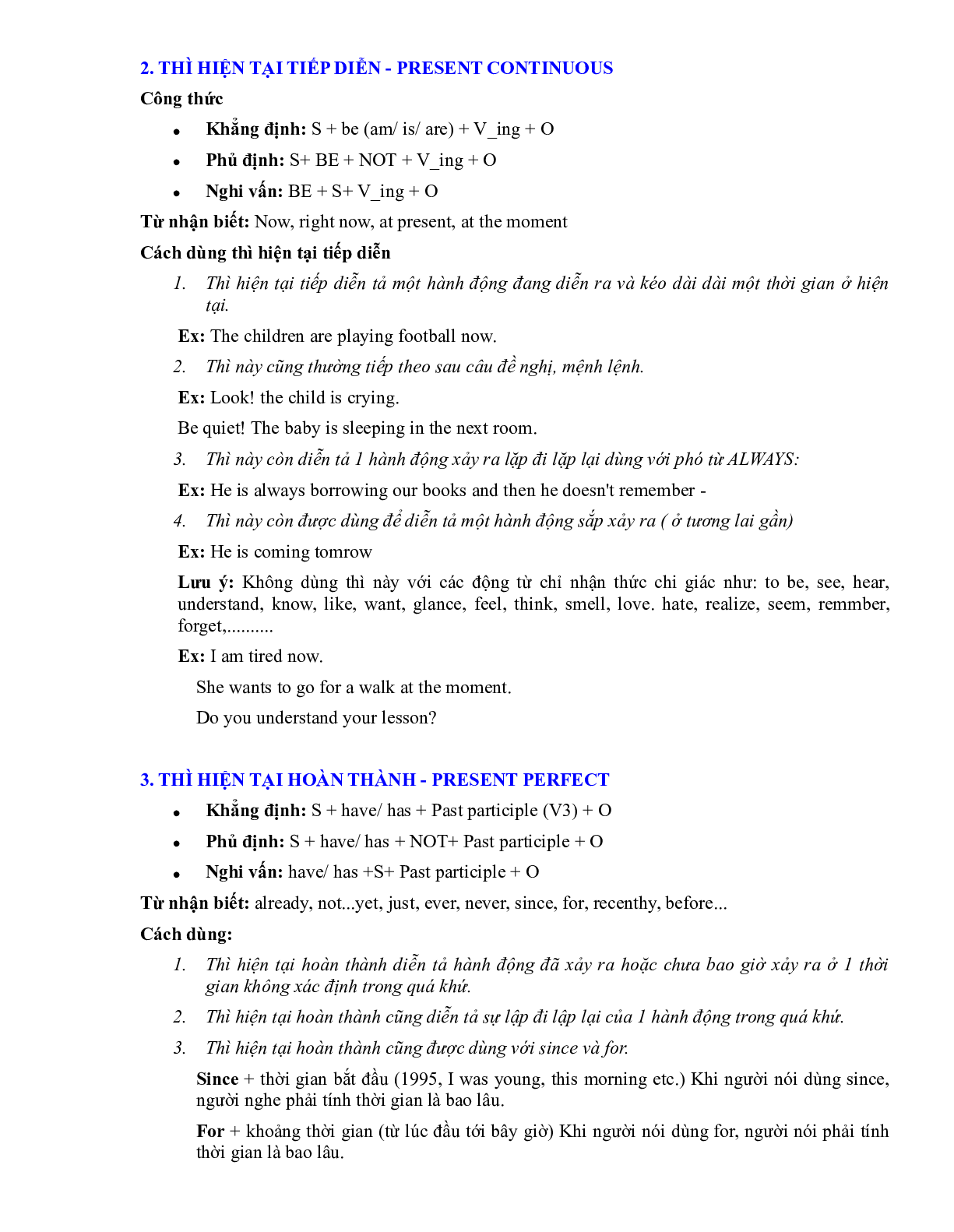 12 Thì thường sử dụng trong Tiếng anh (trang 2)