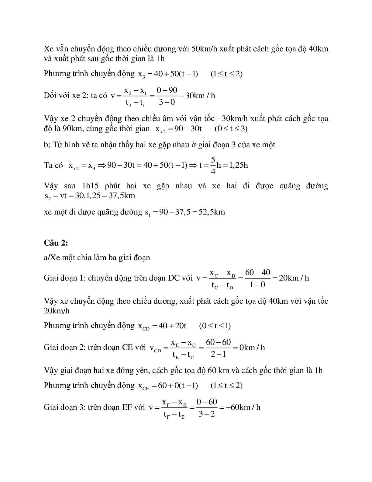 Phương pháp giải và bài tập về Bài toán đồ thị của chuyển động thẳng đều chọn lọc (trang 6)
