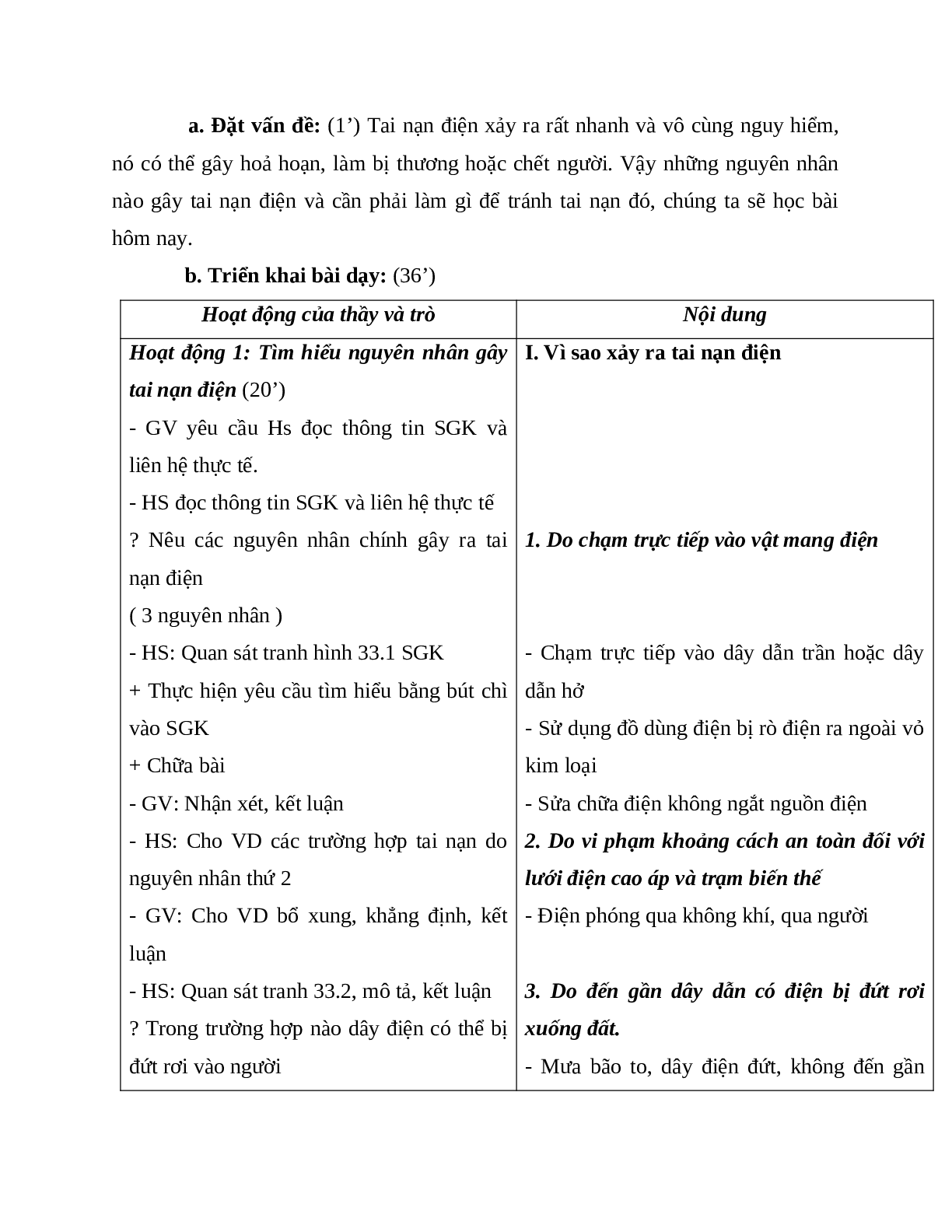 Giáo án Công Nghệ 8 Bài 33: An toàn điện mới nhất - CV5555 (trang 2)