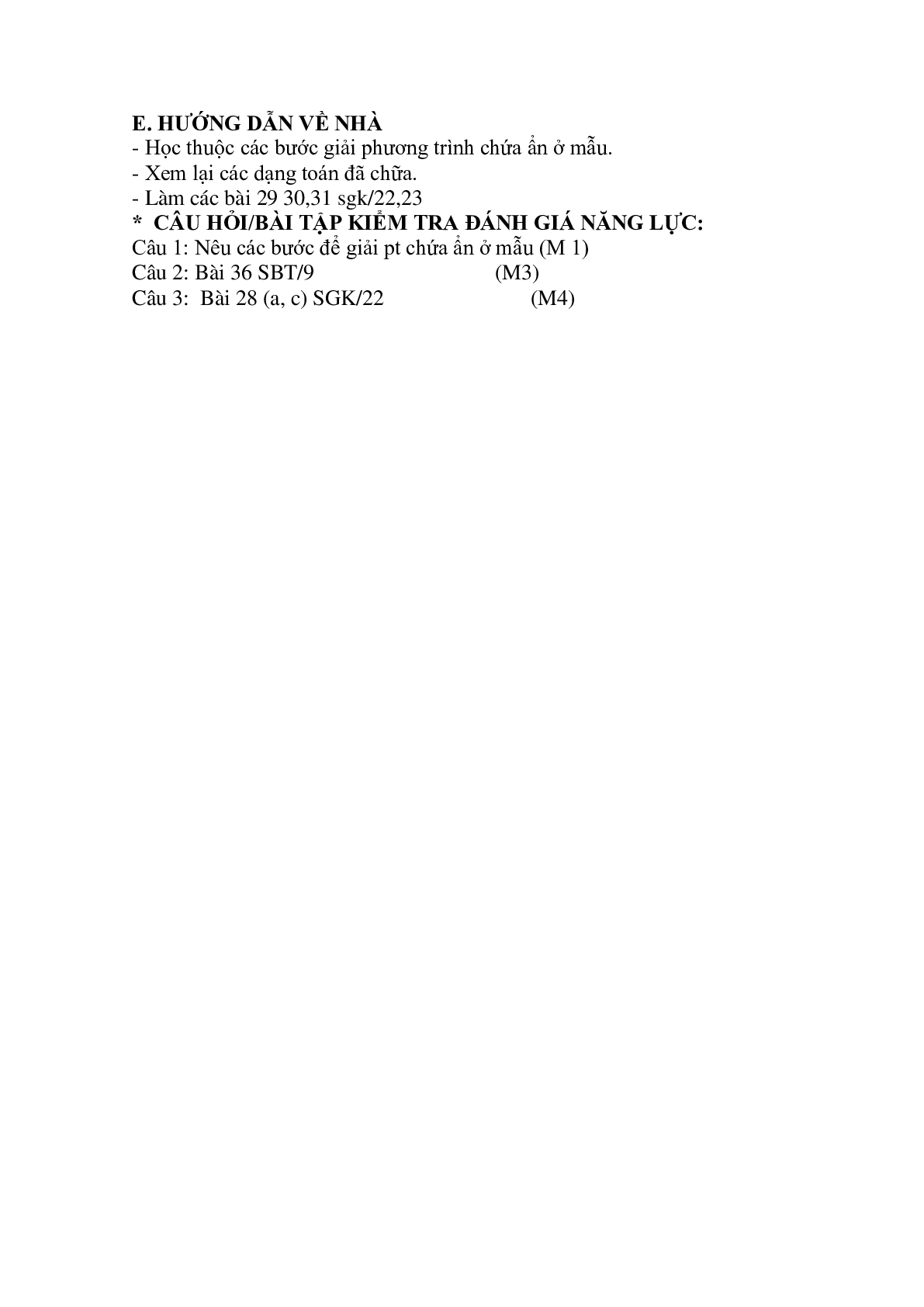 Giáo án Phương trình chứa ẩn ở mẫu (2023) - Toán 8 (trang 4)