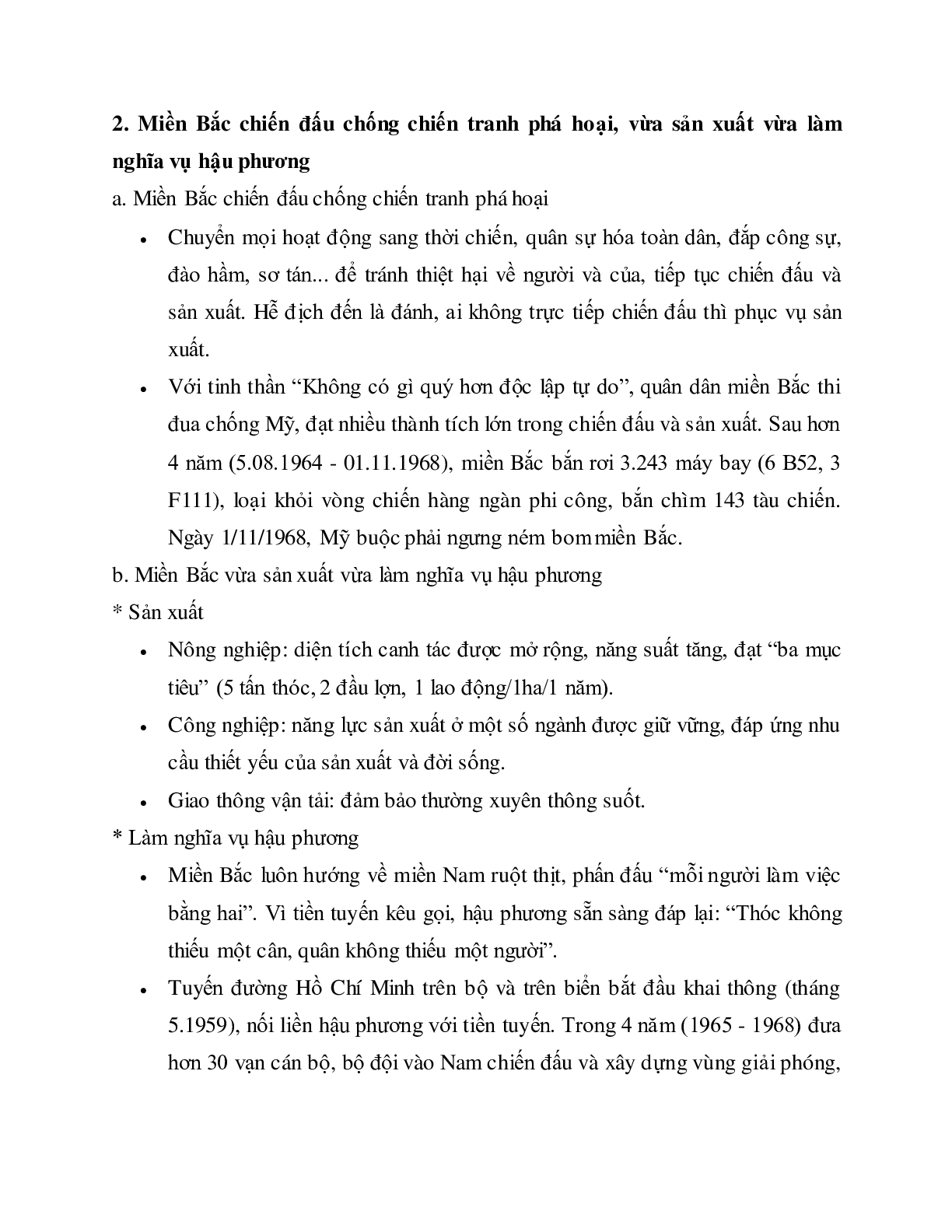 Lý thuyết môn Lịch sử 12: bài 22: Nhân dân hai miền chiến đấu chống đế quốc Mĩ, nhân dân miền Bắc vừa chiến đấu vừa sản xuất (1965-1973) mới nhất (trang 6)