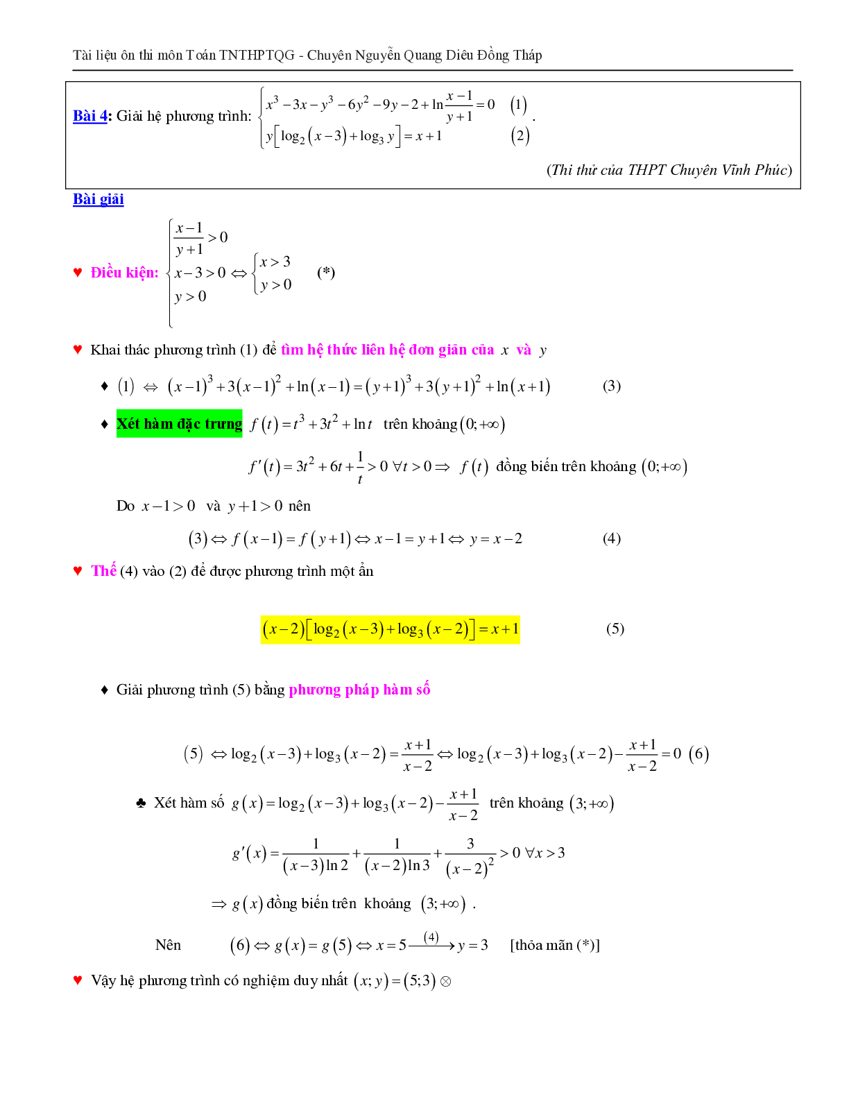 Giải hệ phương trình bằng phương pháp hàm số (trang 5)
