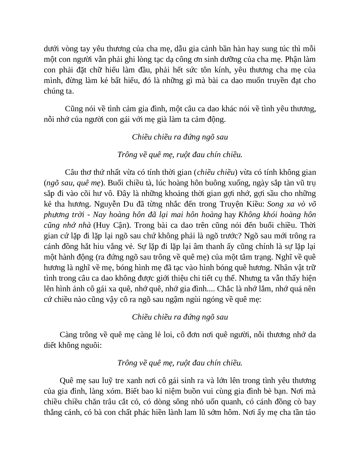 Sơ đồ tư duy bài Ca dao, dân ca những câu hát về tình cảm gia đình dễ nhớ, ngắn nhất - Ngữ văn lớp 7 (trang 6)