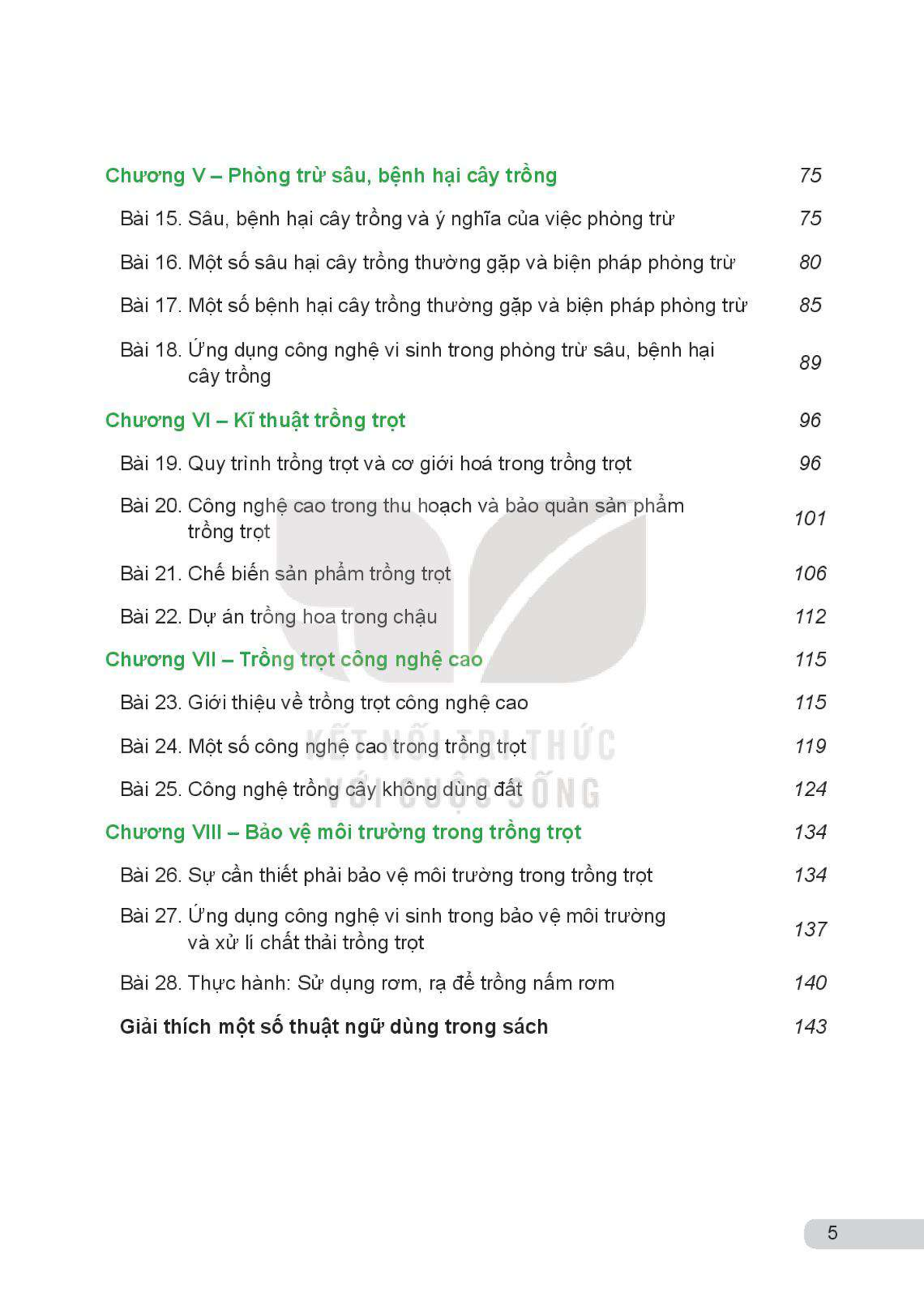 Công nghệ lớp 10 Công nghệ trồng trọt Kết nối tri thức pdf (trang 6)