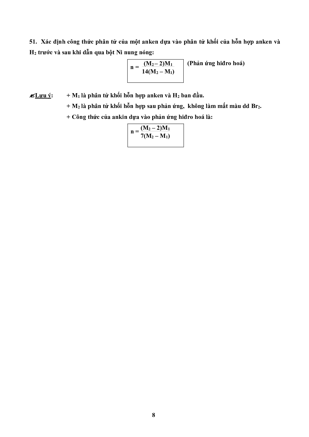 Các công thức giải nhanh trắc nghiệm Hóa học lớp 9 hay nhất 2023 (trang 8)