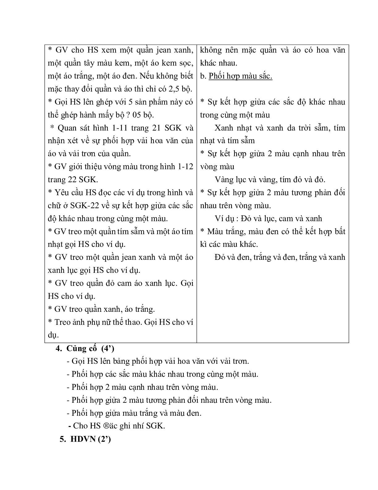 GIÁO ÁN CÔNG NGHỆ 6 BÀI 4: SỬ DỤNG VÀ BẢO QUẢN TRANG PHỤC (T1) MỚI NHẤT – CV5555 (trang 4)