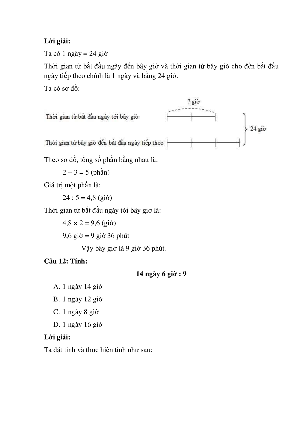 14 câu Trắc nghiệm Chia số đo thời gian với một số có đáp án 2023 – Toán lớp 5 (trang 5)