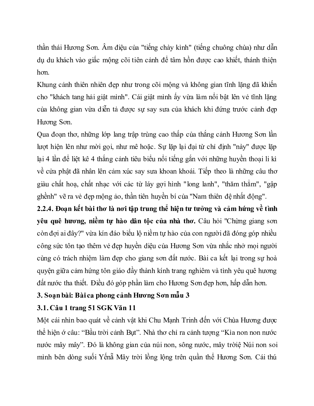 Soạn bài Bài ca phong cảnh Hương Sơn - ngắn nhất Soạn văn 11 (trang 4)
