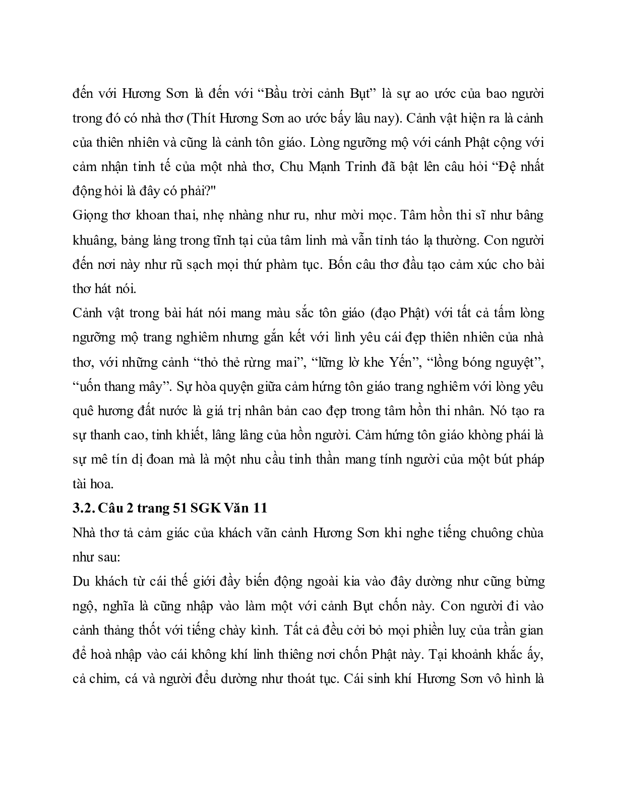 Soạn bài Bài ca phong cảnh Hương Sơn - ngắn nhất Soạn văn 11 (trang 5)