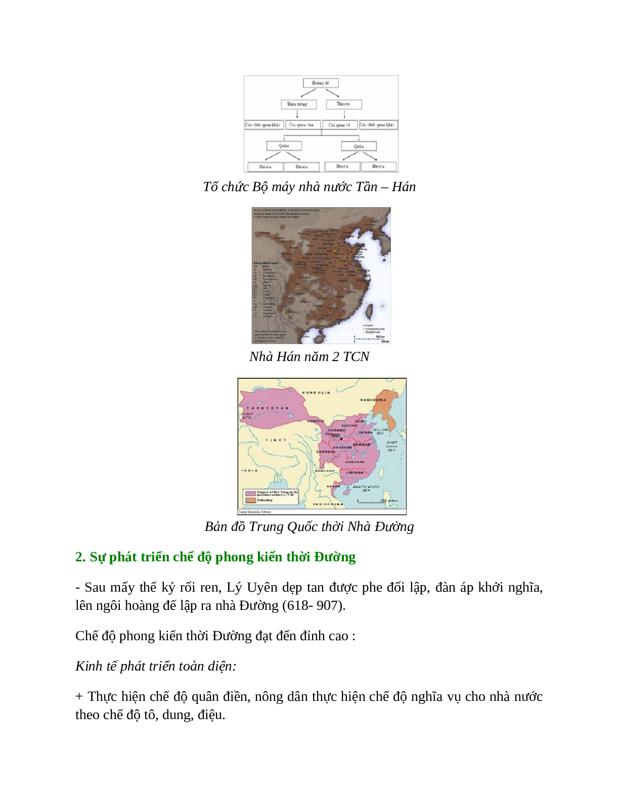 Lịch Sử 10 Bài 5 (Lý thuyết và trắc nghiệm): Trung Quốc thời phong kiến (trang 2)