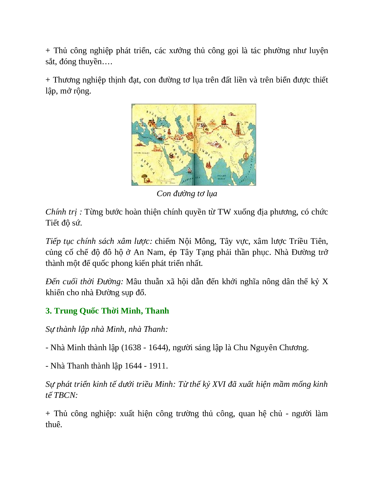 Lịch Sử 10 Bài 5 (Lý thuyết và trắc nghiệm): Trung Quốc thời phong kiến (trang 3)