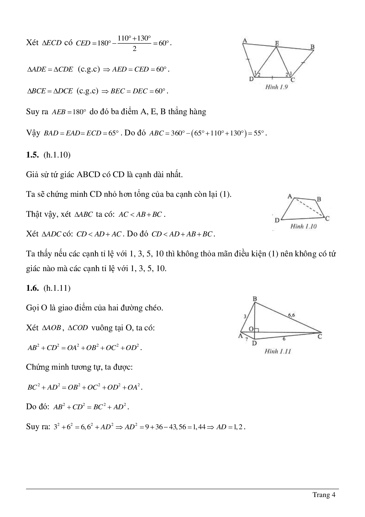 Tứ giác hình học lớp 8 (trang 4)