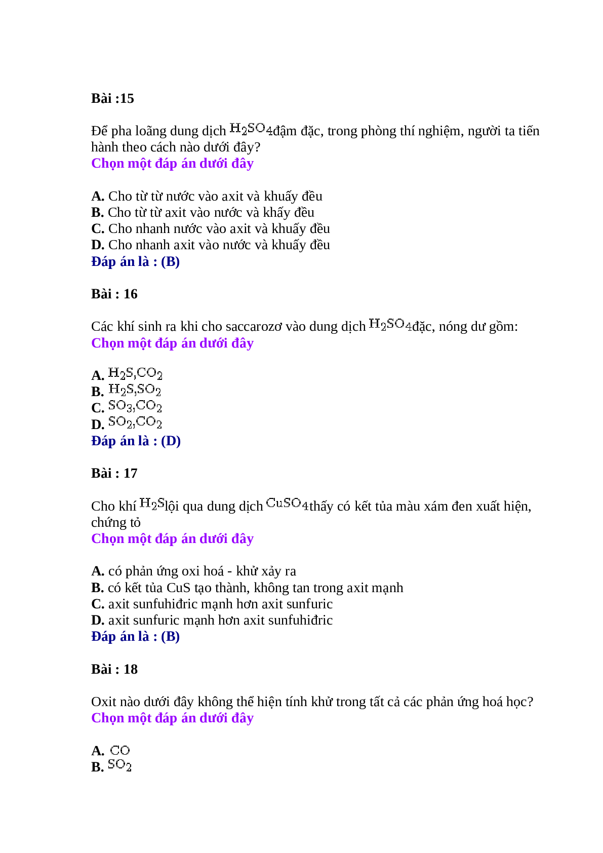 30 câu Trắc nghiệm Nito và Lưu huỳnh có đáp án 2023 – Hóa học lớp 11 (trang 5)
