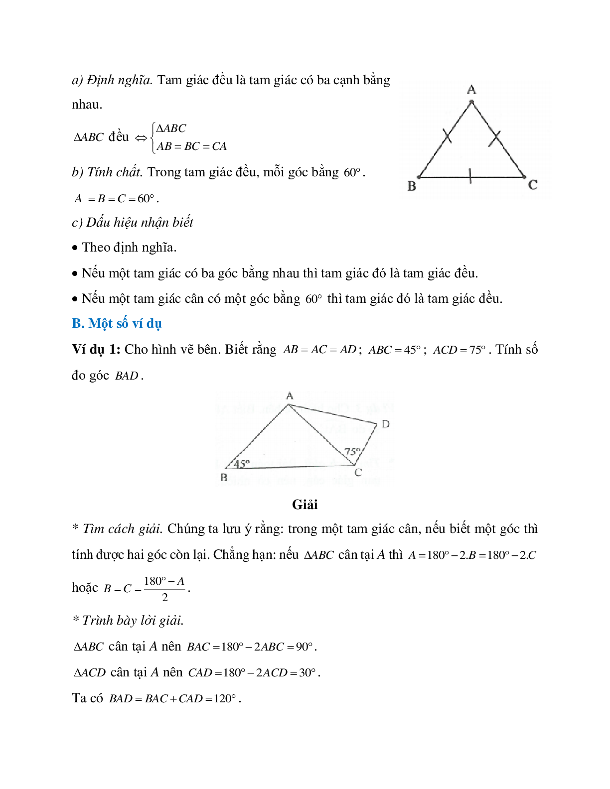 Phương pháp và bài tập về Tam giác cân - Tam giác đều có lời giải (trang 2)