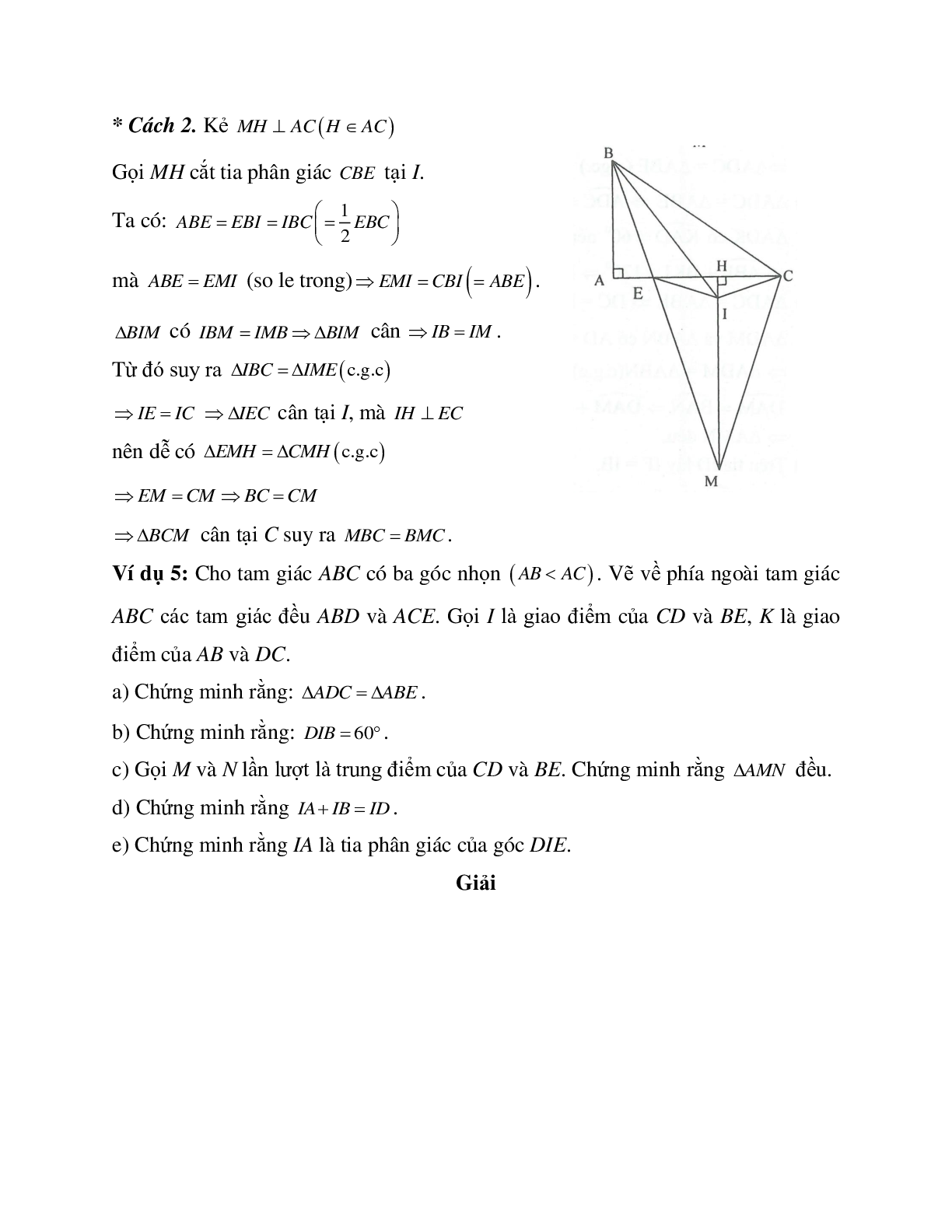 Phương pháp và bài tập về Tam giác cân - Tam giác đều có lời giải (trang 5)