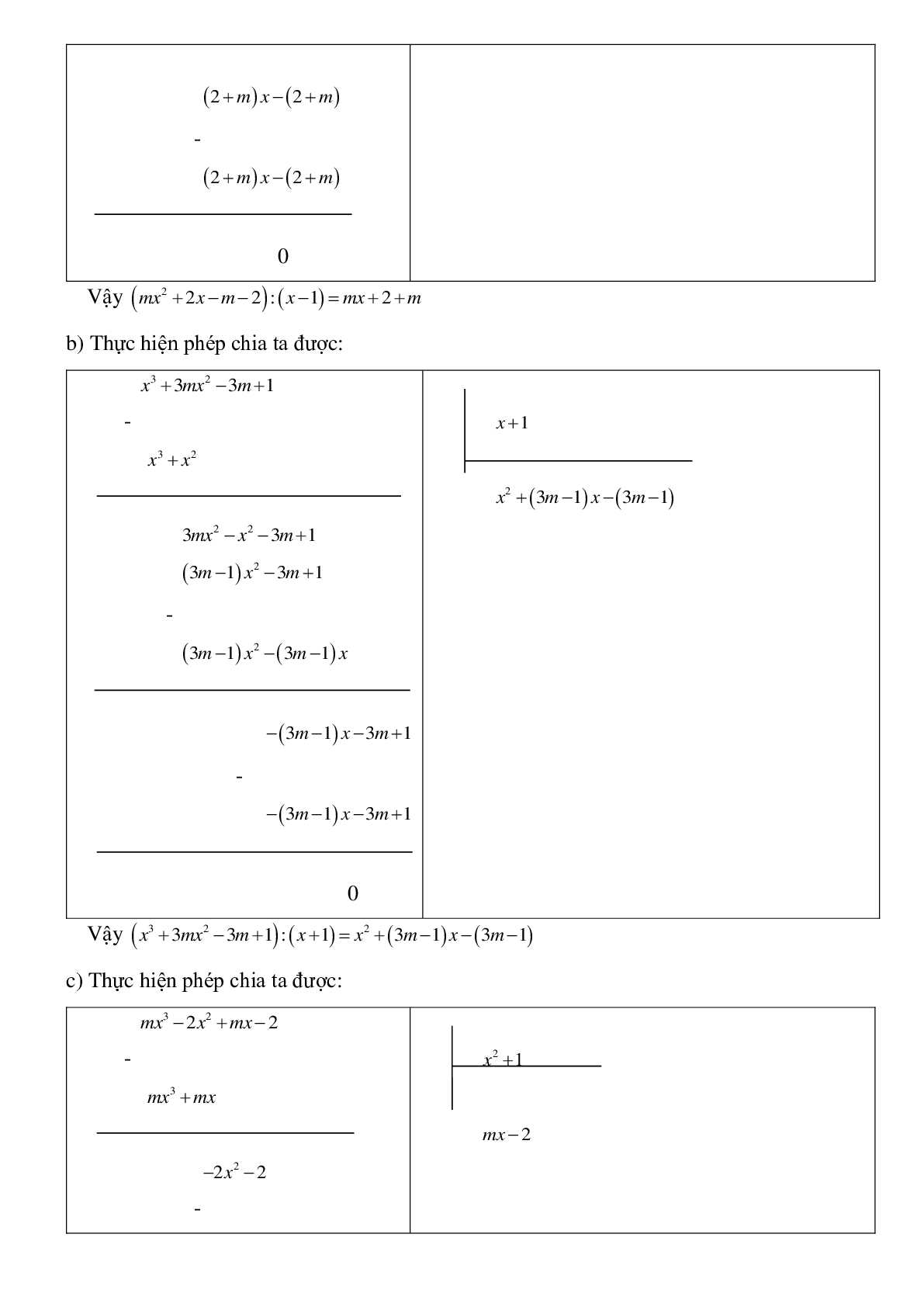 50 Bài tập Chia đa thức một biến đã sắp xếp (có đáp án)- Toán 8 (trang 9)