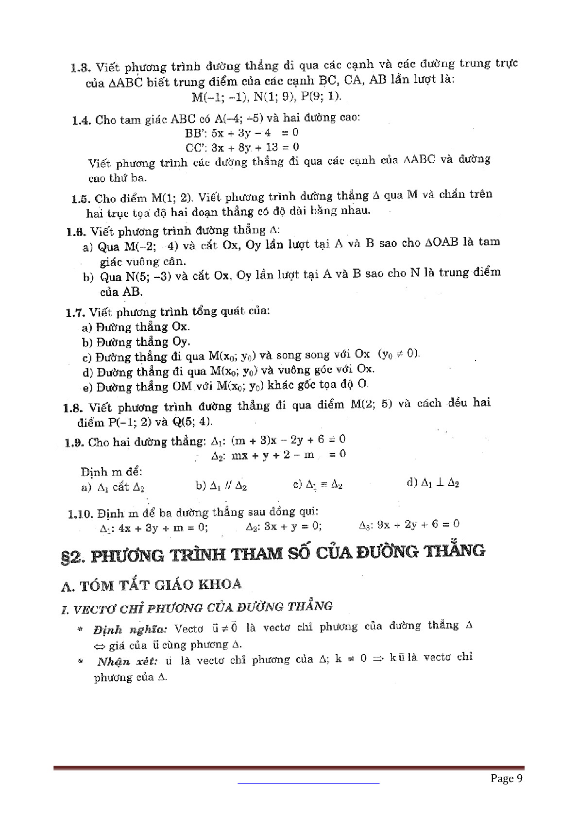 17 dạng toán hình học giải tích phẳng Oxy (trang 9)