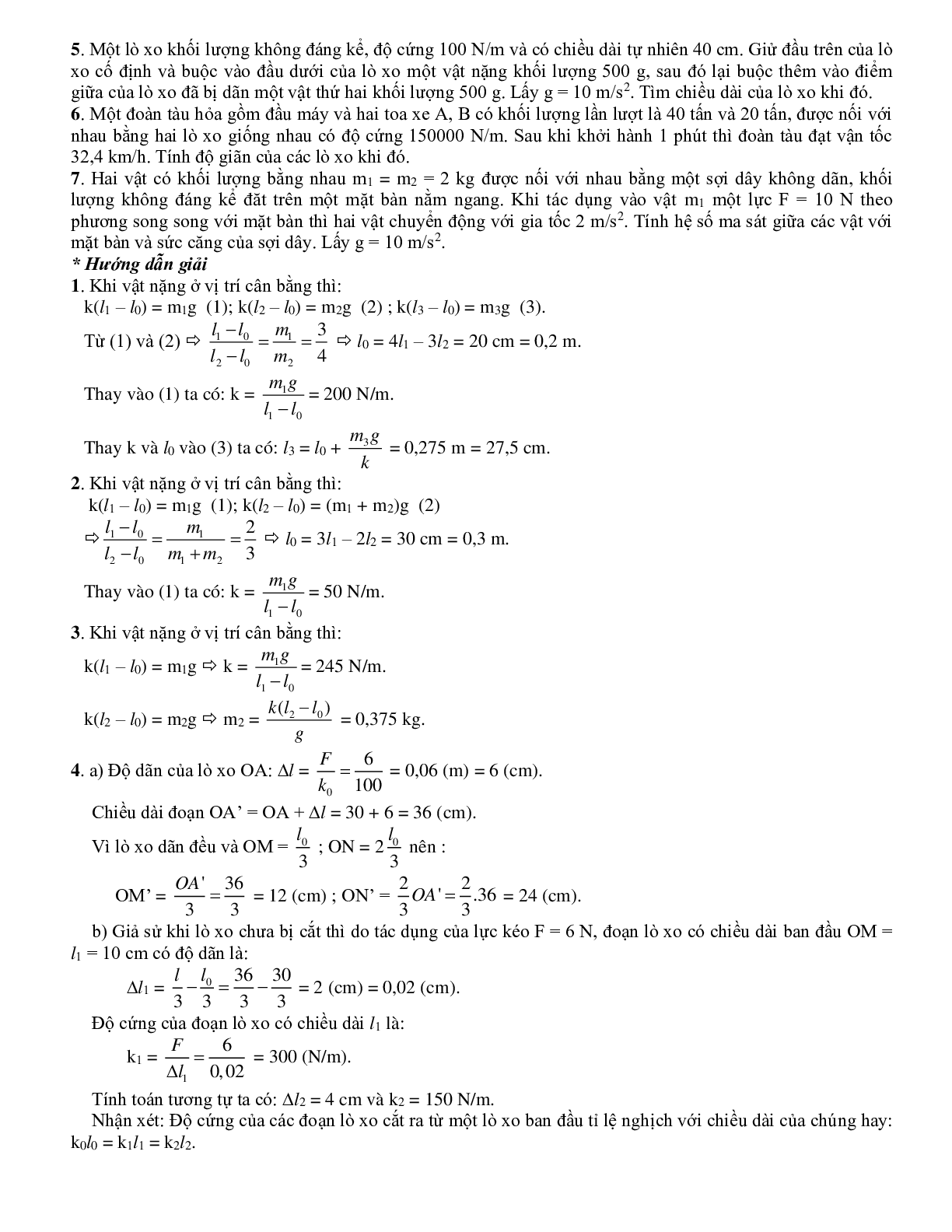 Các Dạng bài tập Động lực học chất điểm môn Vật lý lớp 10 (trang 10)