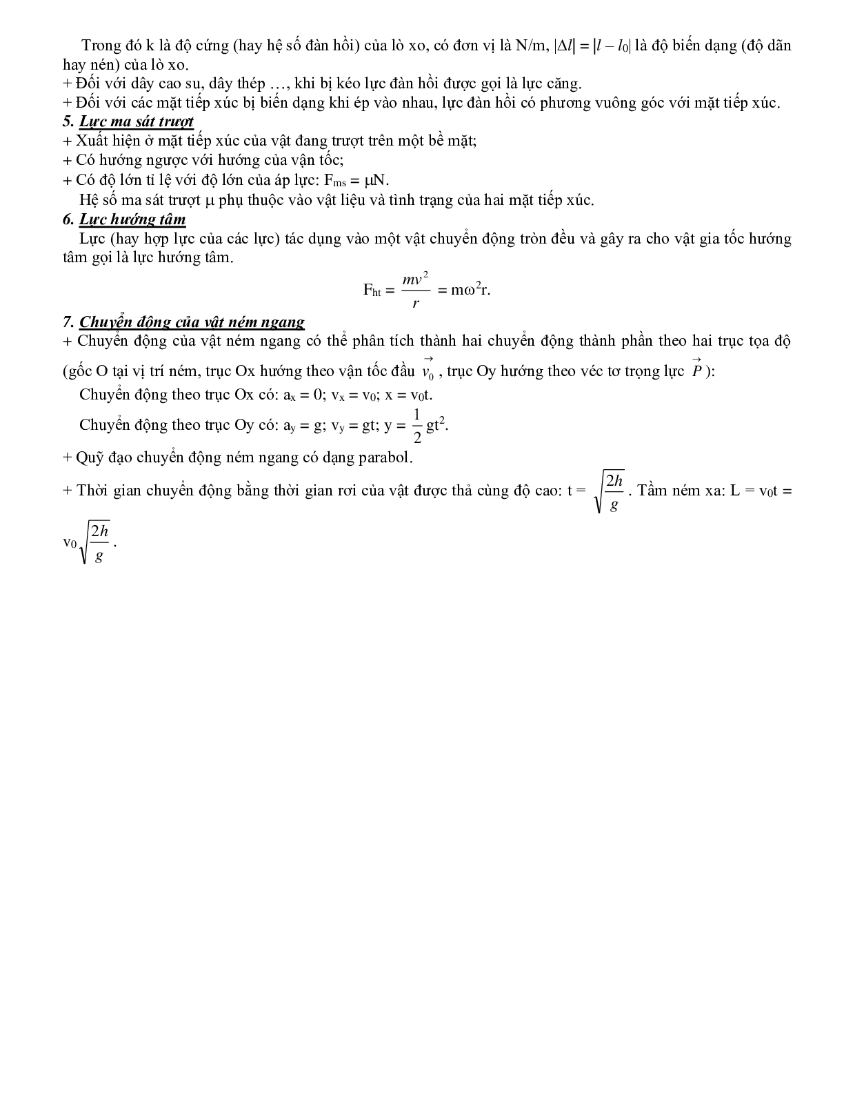 Các Dạng bài tập Động lực học chất điểm môn Vật lý lớp 10 (trang 2)