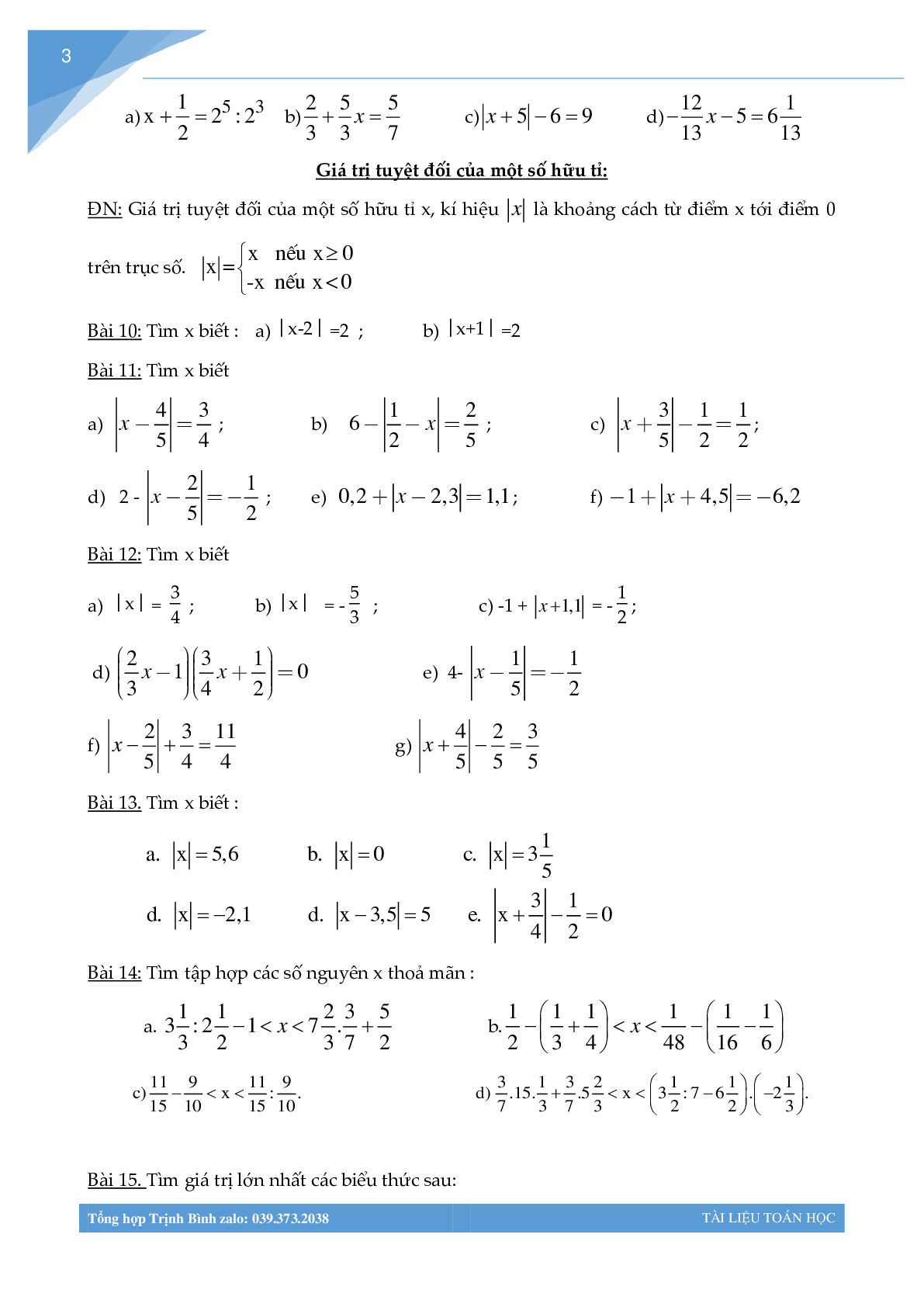 Đề cương ôn tập học kì 1 môn toán lớp 7 (trang 3)