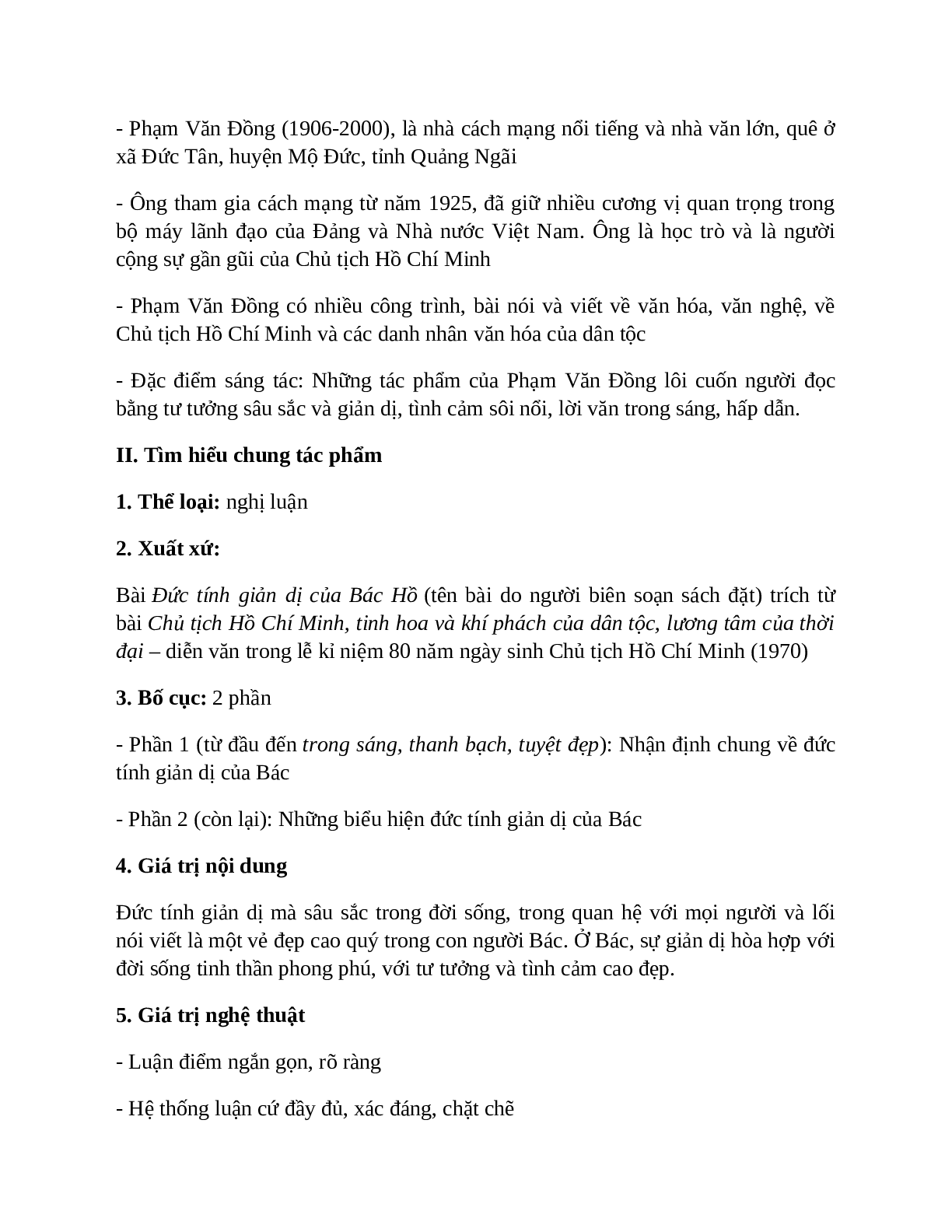 Sơ đồ tư duy bài Đức tính giản dị của Bác Hồ dễ nhớ, ngắn nhất - Ngữ văn lớp 7 (trang 2)