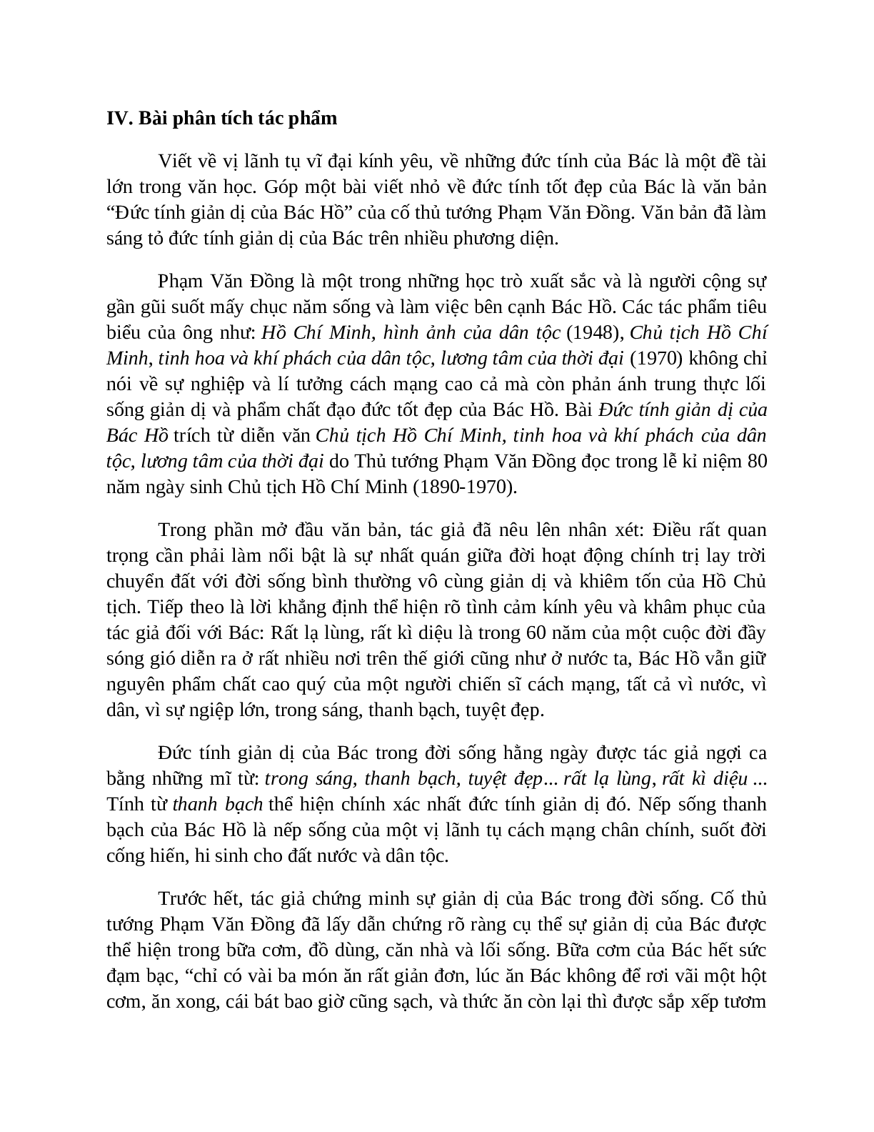 Sơ đồ tư duy bài Đức tính giản dị của Bác Hồ dễ nhớ, ngắn nhất - Ngữ văn lớp 7 (trang 5)