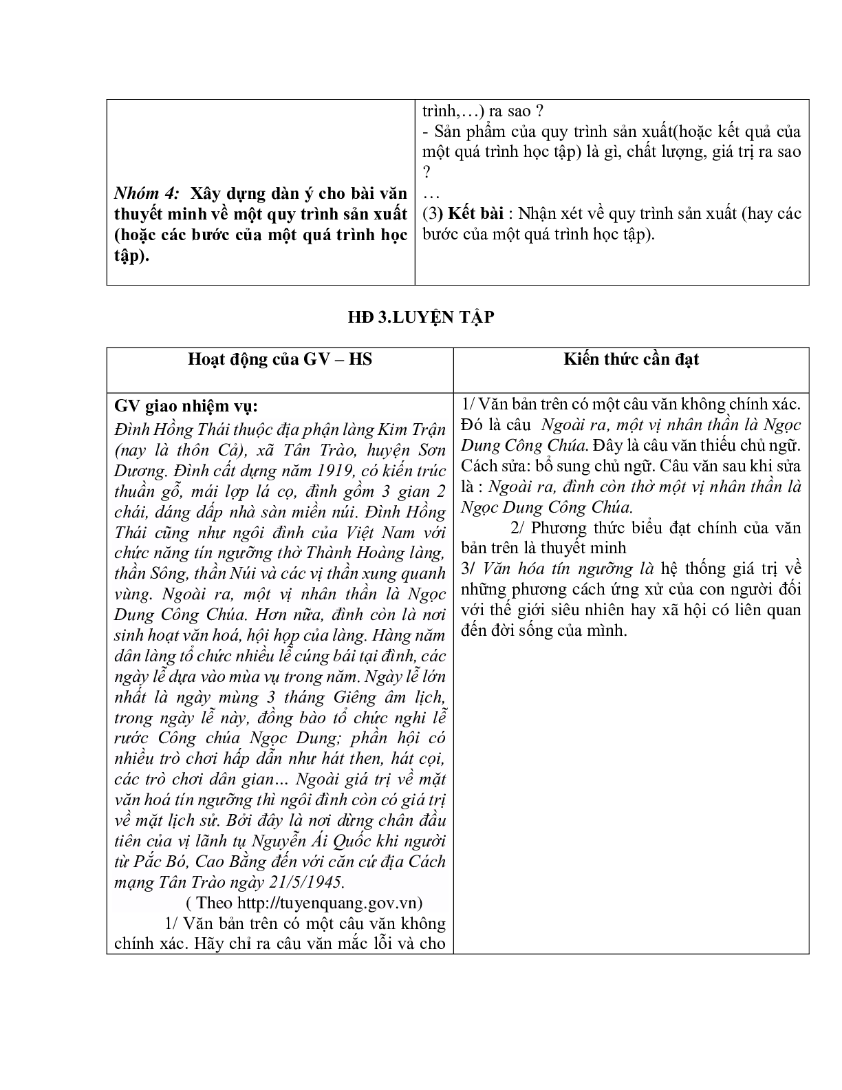Giáo án ngữ văn lớp 10 Tiết 59: Lập dàn ý văn bản thuyết minh (trang 5)