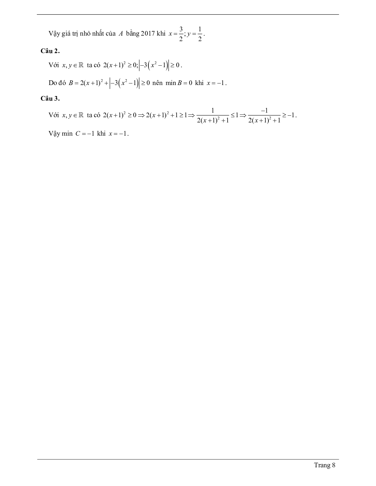 Lý thuyết Toán 7 Bài 1, 2 có đáp án: Khái niệm và giá trị về biểu thức đại số (trang 8)