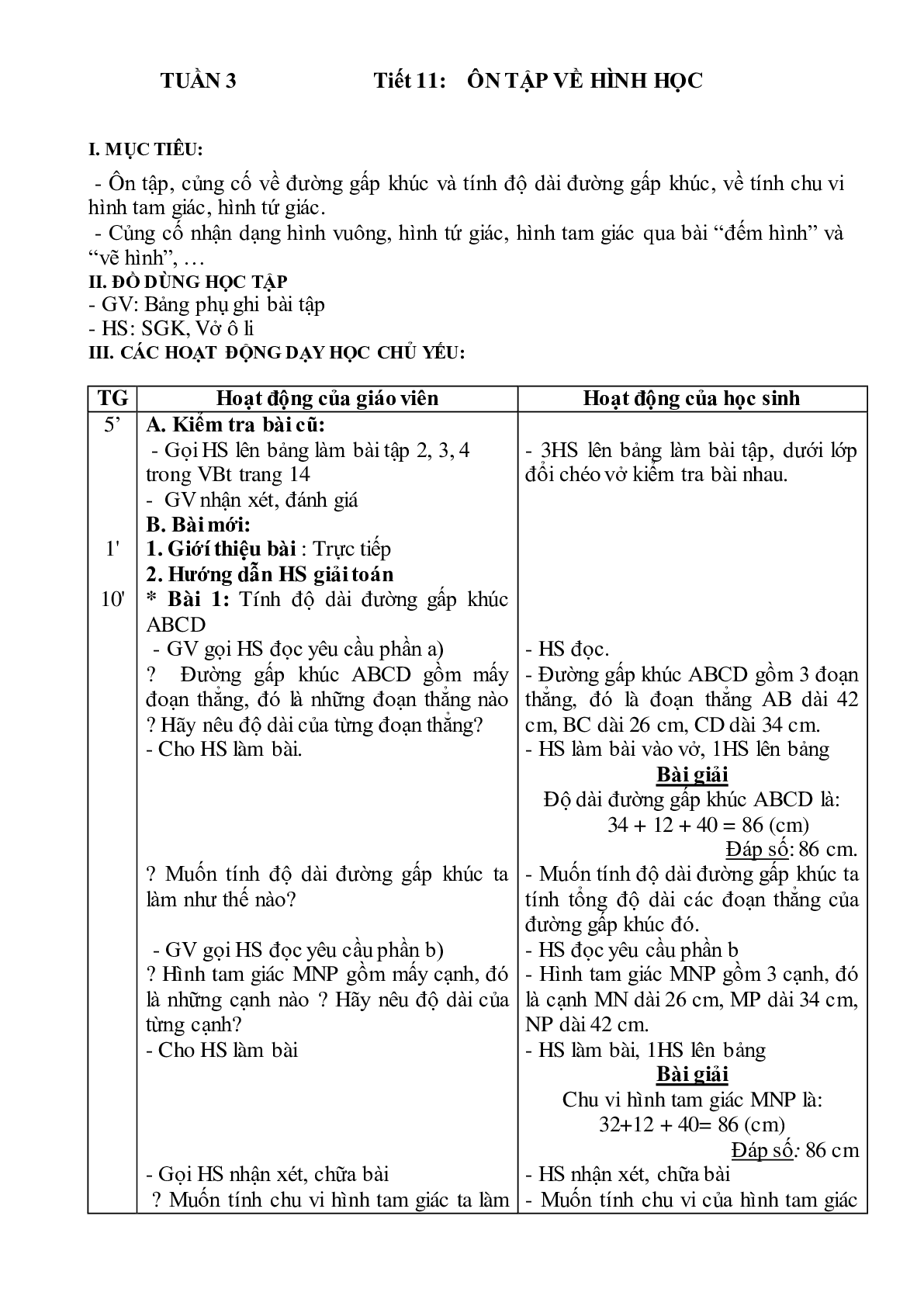 Giáo án Toán lớp 3 tuần 3 mới nhất (trang 1)