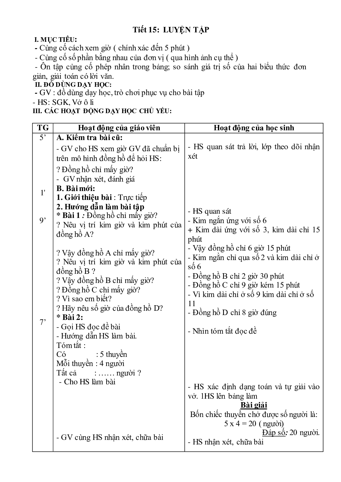 Giáo án Toán lớp 3 tuần 3 mới nhất (trang 10)