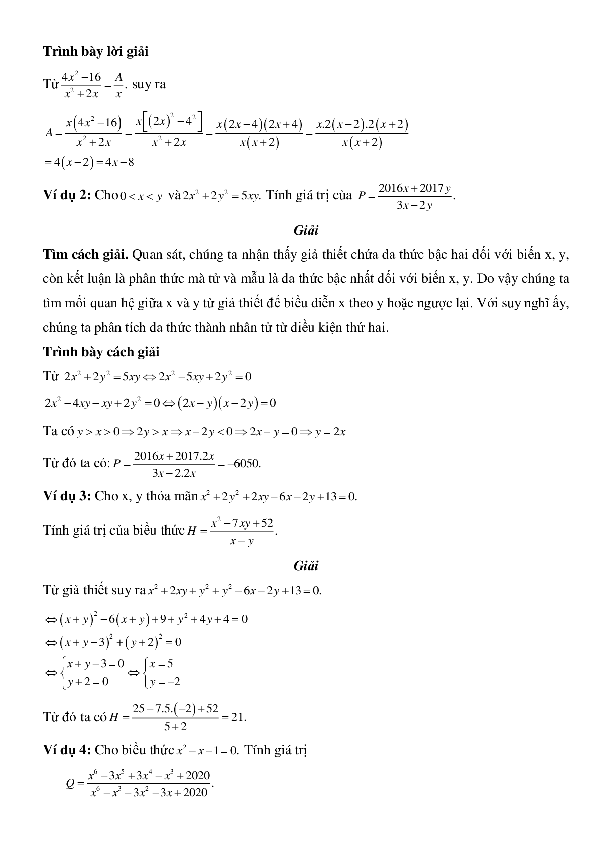 50 Bài tập Phân thức đại số (có đáp án)- Toán 8 (trang 2)