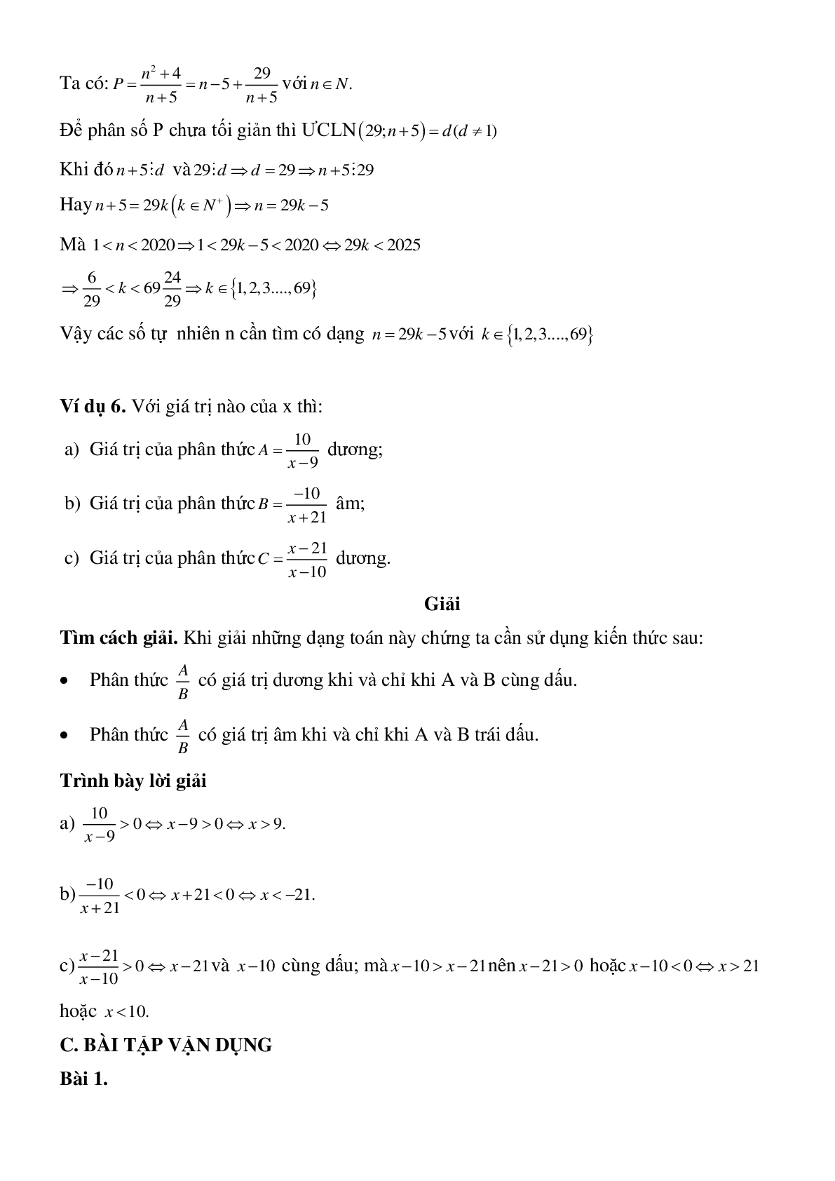 50 Bài tập Phân thức đại số (có đáp án)- Toán 8 (trang 4)