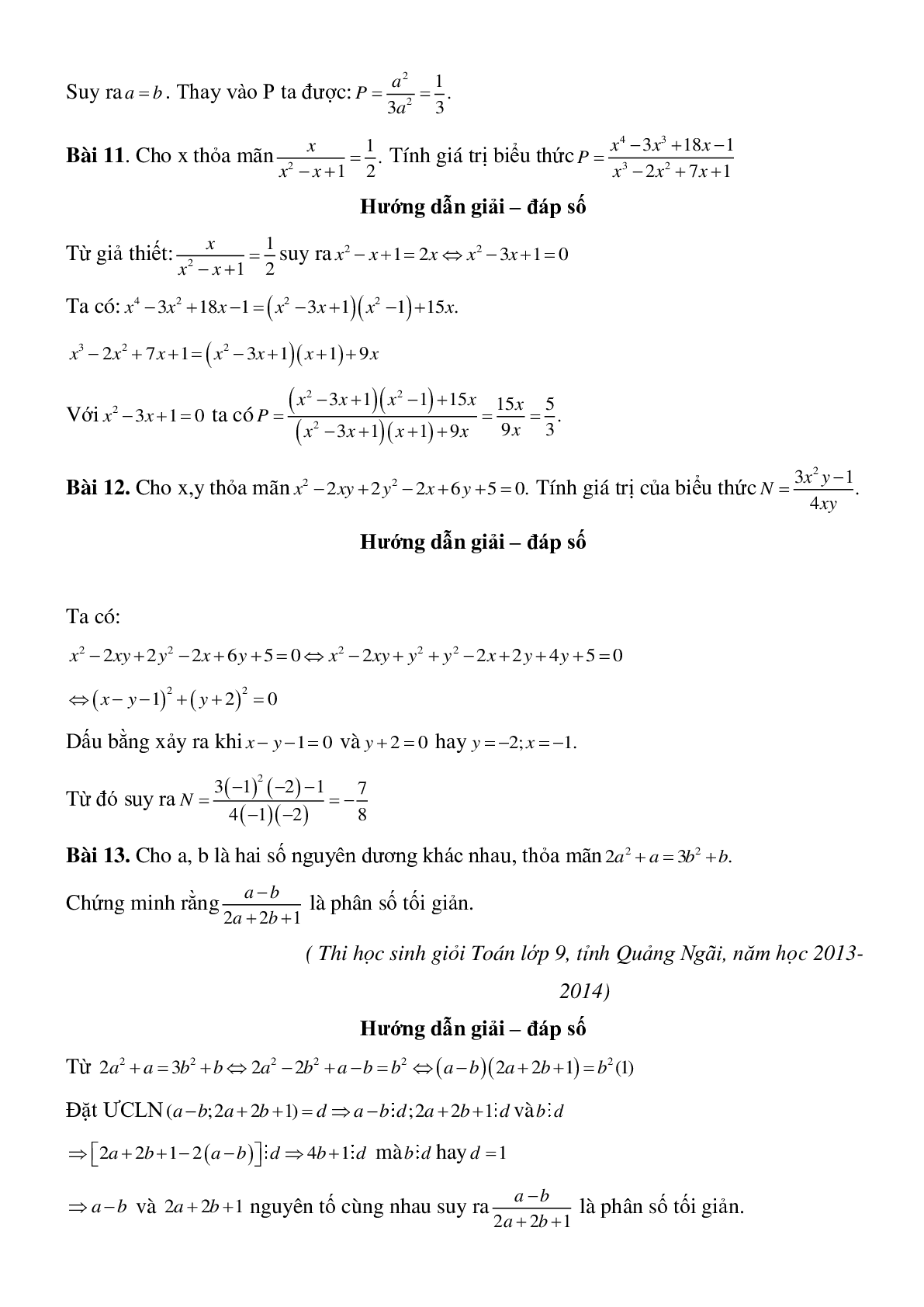 50 Bài tập Phân thức đại số (có đáp án)- Toán 8 (trang 8)