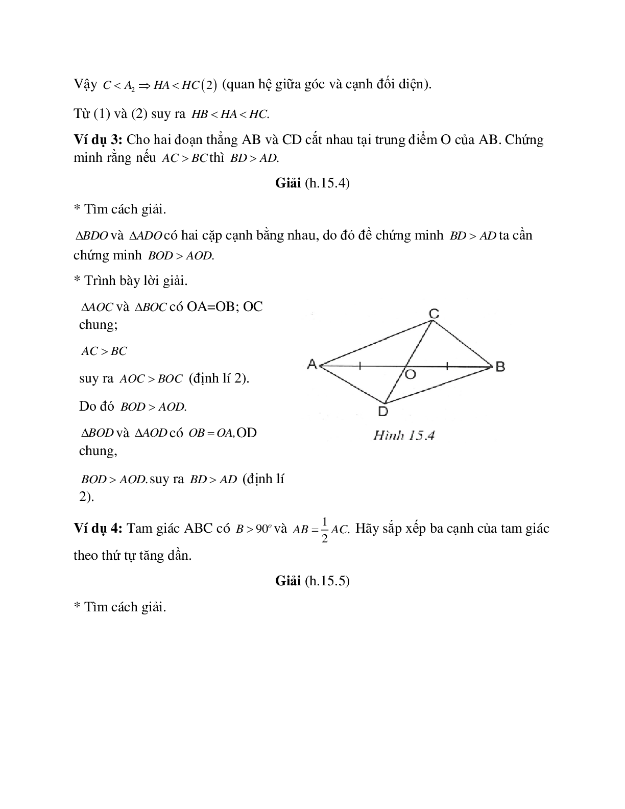 Phương pháp giải bài tập về Quan hệ giữa góc và cạnh đối diện trong một tam giác chọn lọc (trang 3)