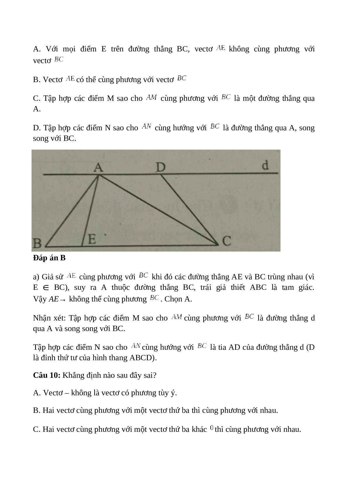 Trắc nghiệm Các định nghĩa (phần 1) có đáp án – Toán lớp 10 (trang 6)