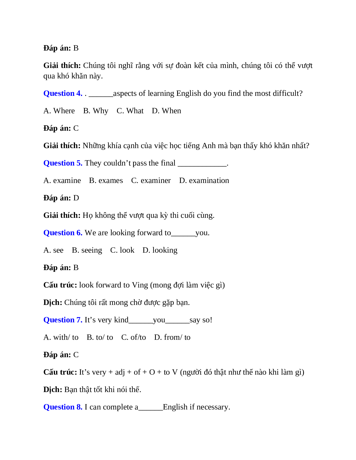 60 câu Trắc nghiệm Tiếng Anh 9 Unit 4 có đáp án 2023: Learning a foreign language (trang 4)