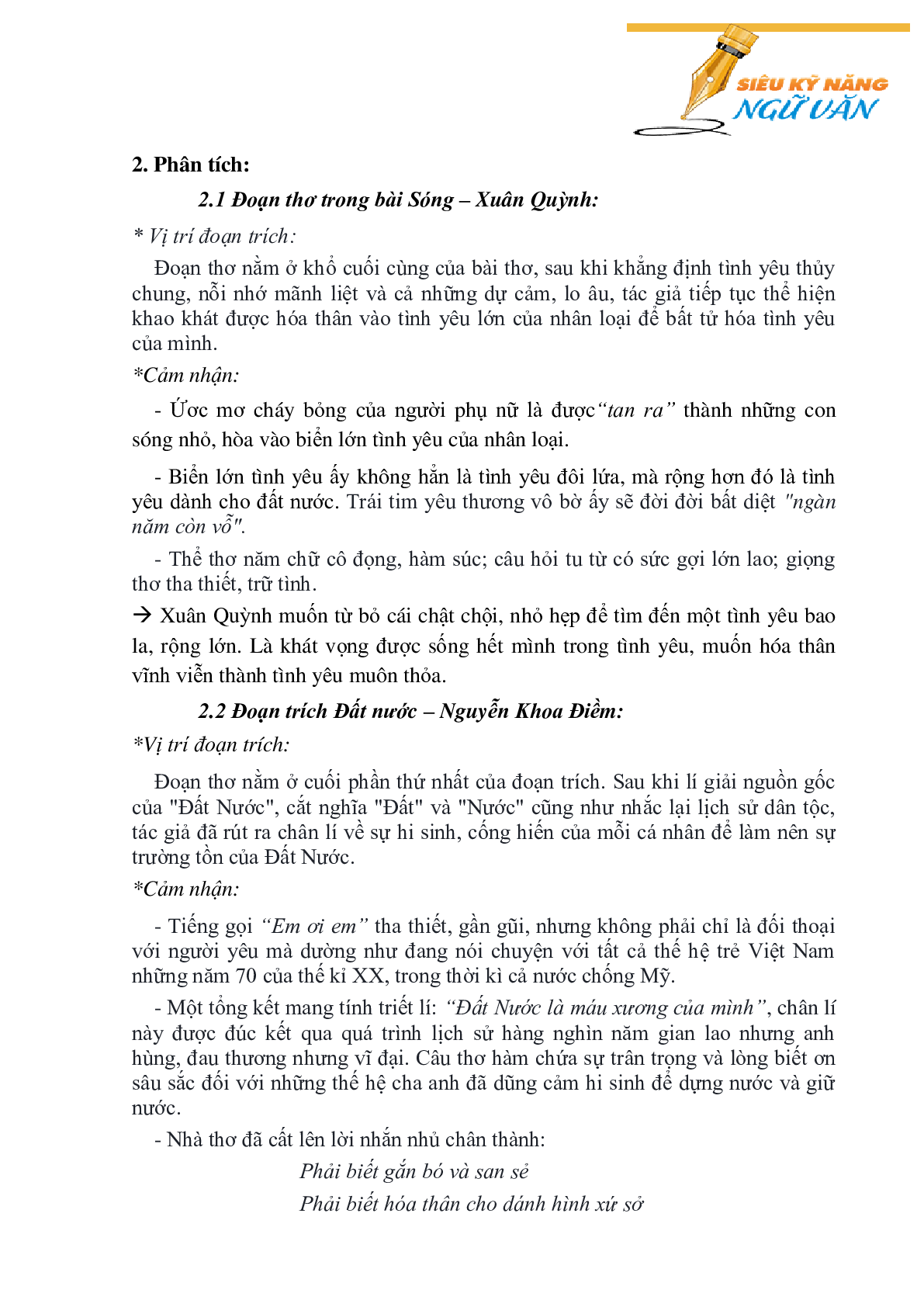 MỘT SỐ ĐỀ NGHỊ LUẬN SO SÁNH VĂN HỌC LỚP 12 HAY NHẤT (trang 3)