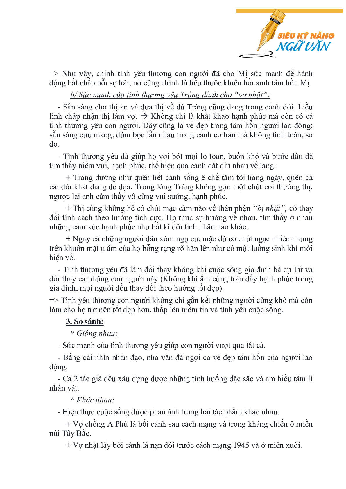 MỘT SỐ ĐỀ NGHỊ LUẬN SO SÁNH VĂN HỌC LỚP 12 HAY NHẤT (trang 6)